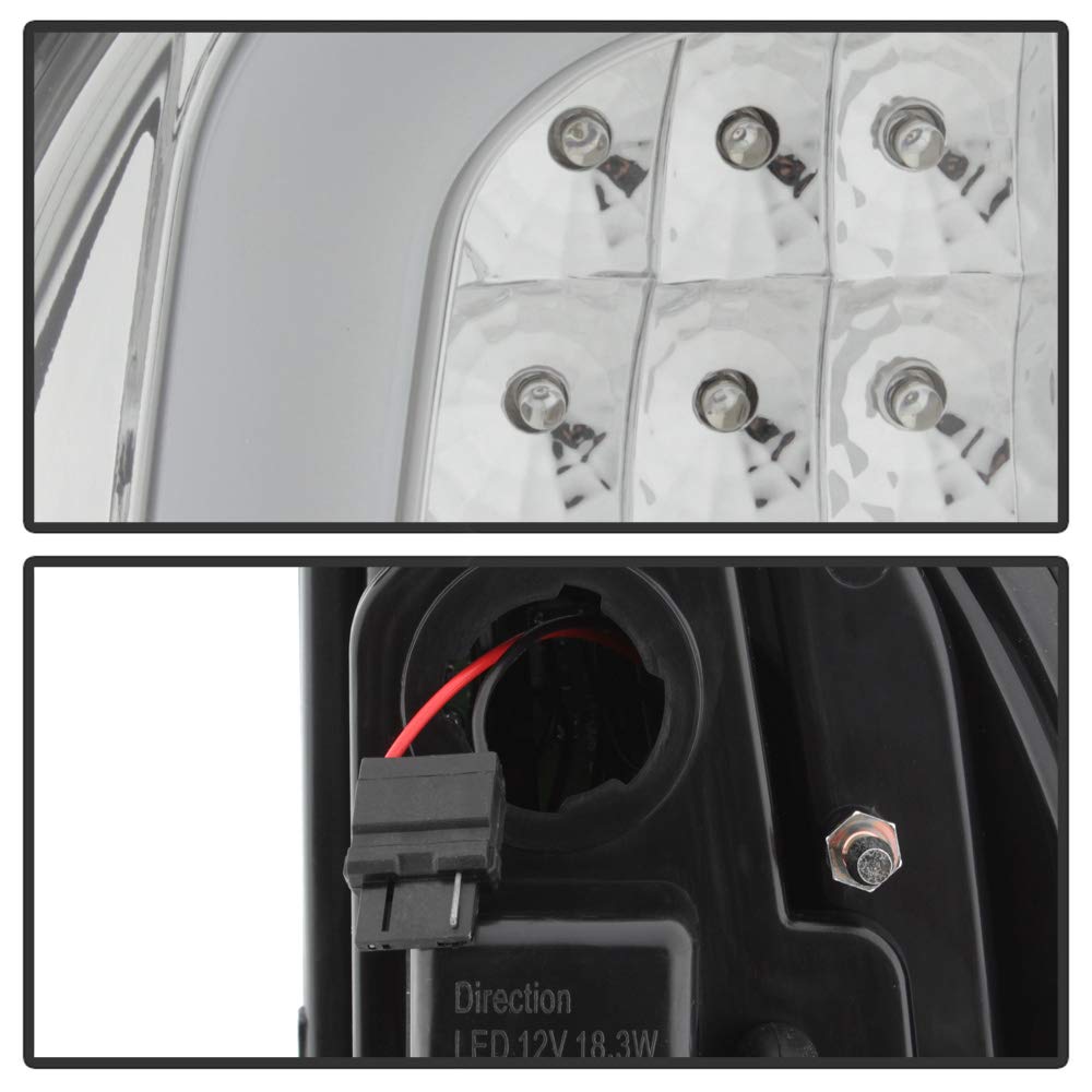 ACANII LED Tube Tail Lights for 2005-2015 Toyota Tacoma, Titanium Clear, Left+Right Brake Lamps