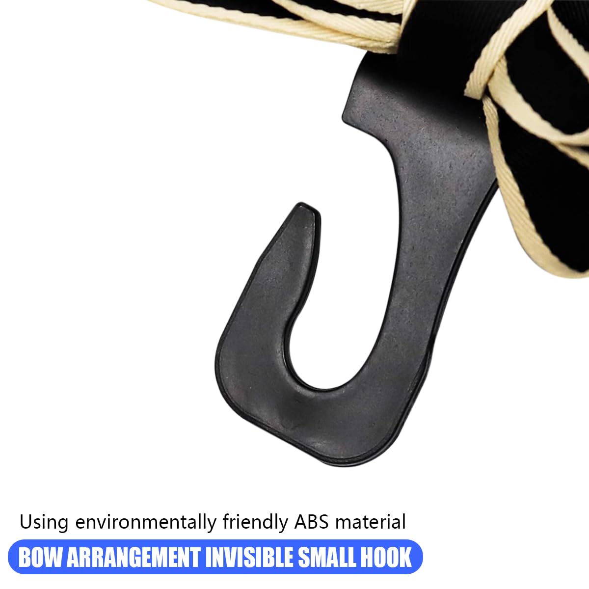 Mandark 2-Piece Car Seat Headrest Hooks - Universal for All Vehicles, Cute Bow Hooks for Purses & Bags, Interior Decoration Acce