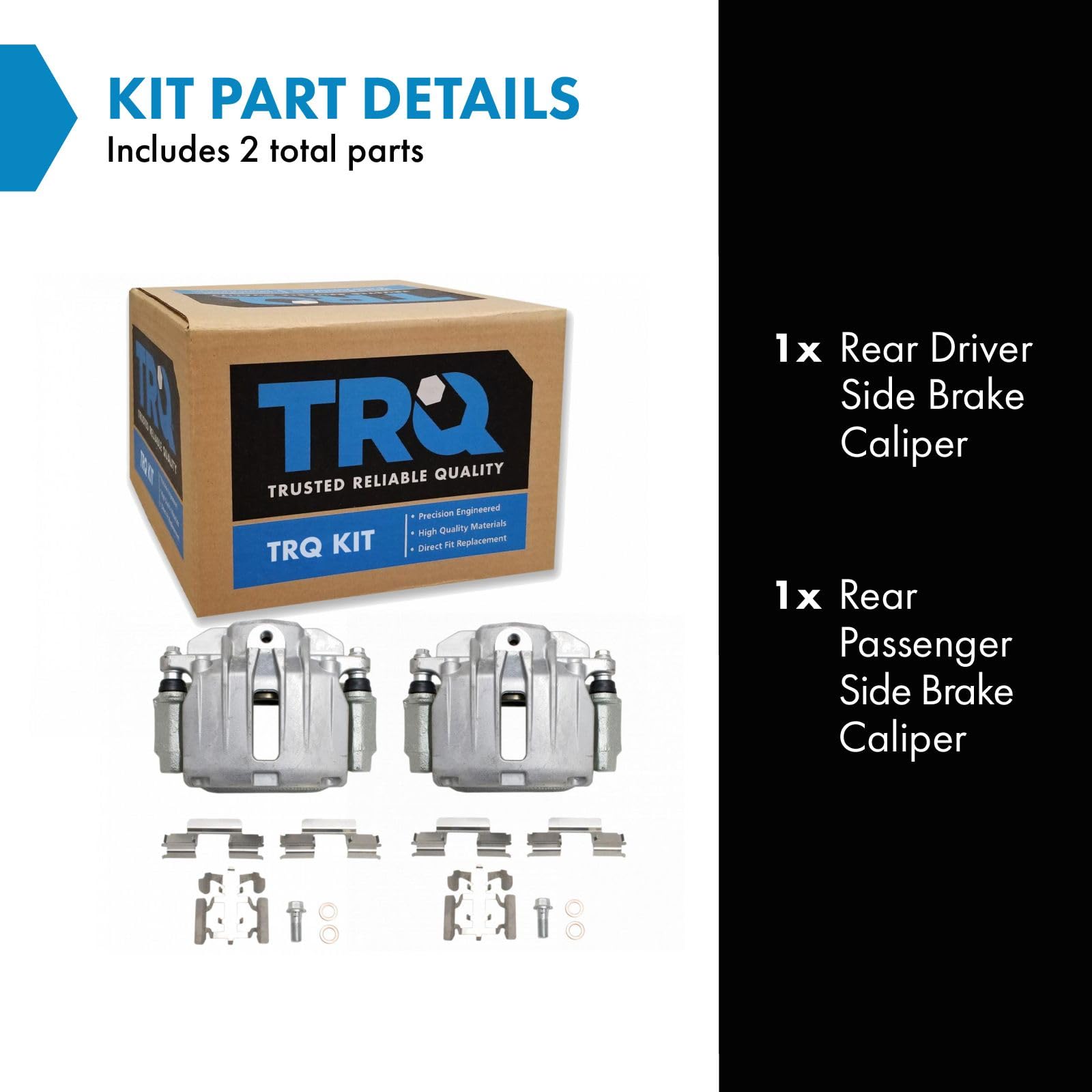 TRQ Rear Brake Caliper Set for 2000-2005 Cadillac, Chevrolet, GMC - Model CLA49828