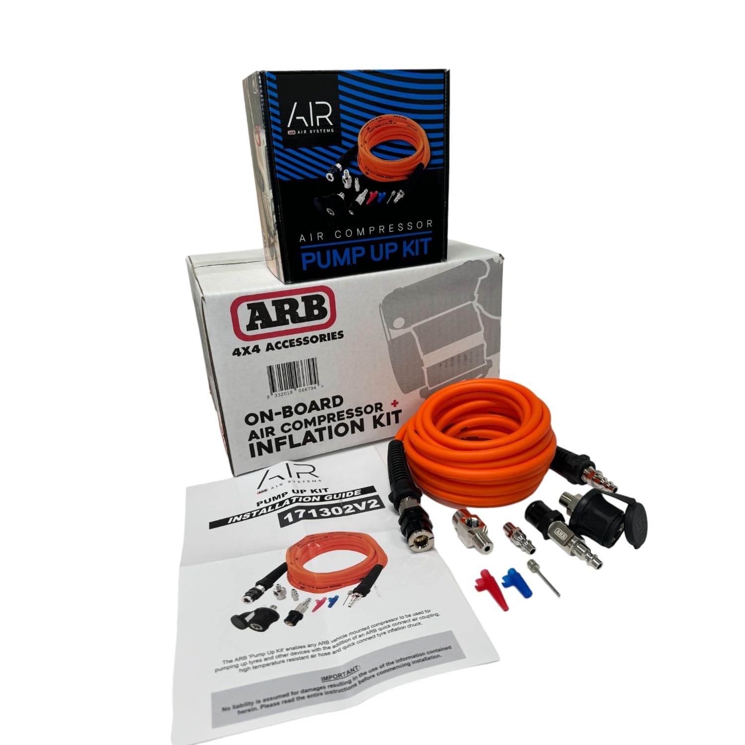 ARB Inflation Kit Air Compressor with Orange Air Hose, CKMA12 Model, Metal Construction