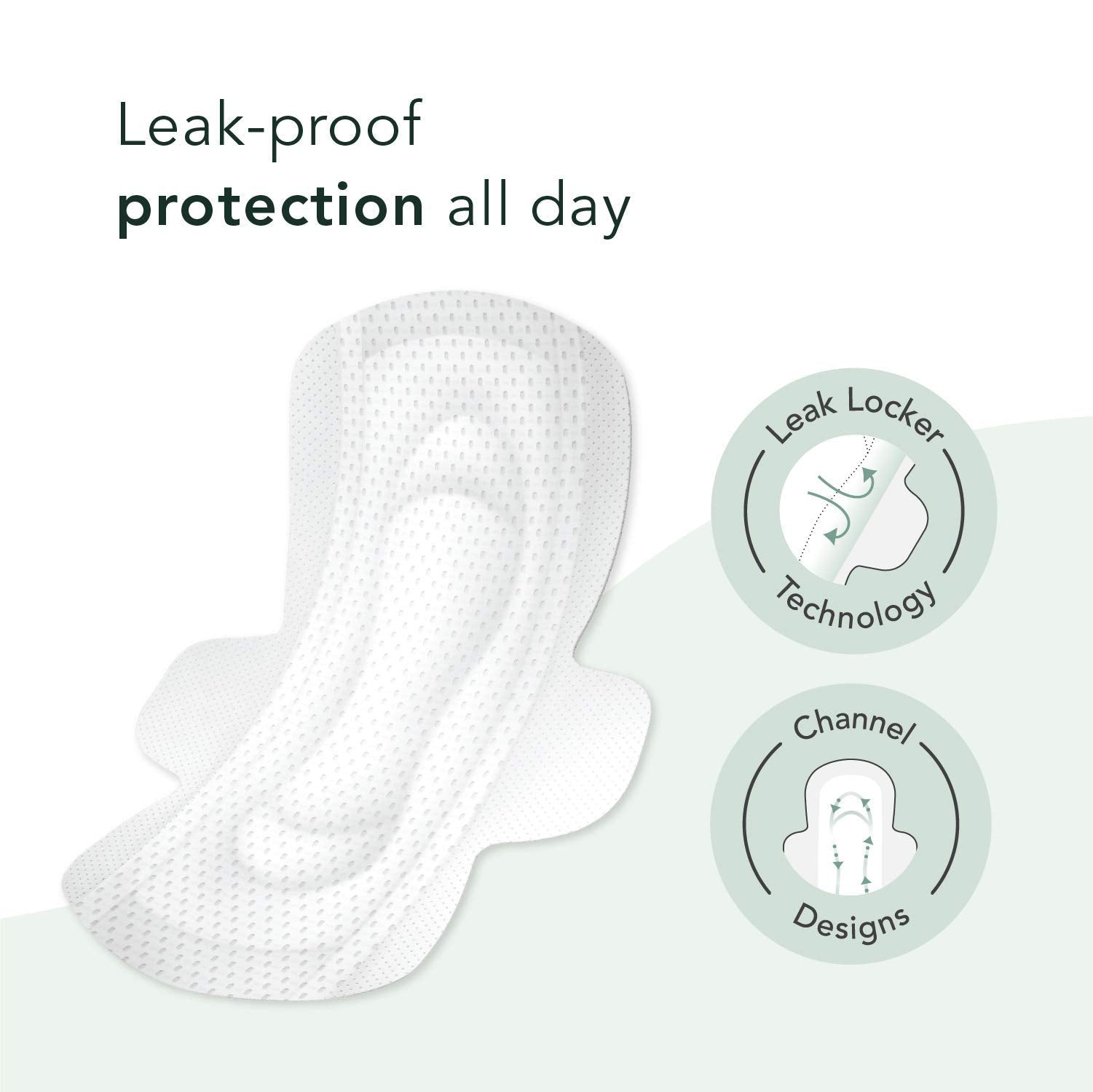 Rael Pads For Women, Organic Cotton Cover - Period Pads With Wings, Feminine Care, Sanitary Napkins, Light Absorbency, Unscented