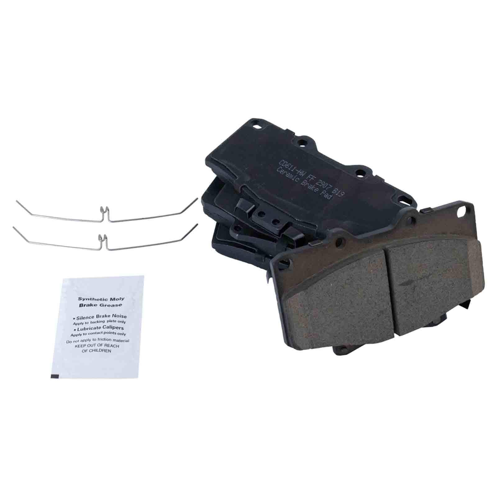 Trq Front Brake Pad & Rotor Kit Brake Pads Brake Rotor Ceramic Compatible With 1992-1995 Toyota 4Runner 1993-1998 T100