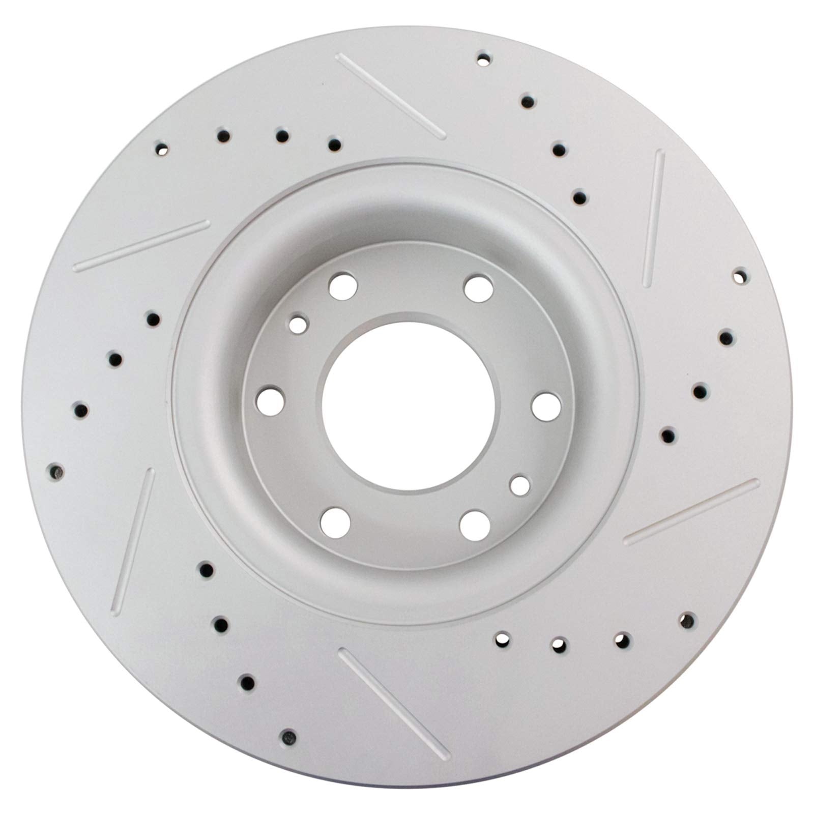 Trq Front Performance Brake Rotor Drilled Slotted Pair Set For 9-7X / Ascender/Envoy/Envoy Xl/Envoy Xuv/Rainier/Ssr/Trailblazer/