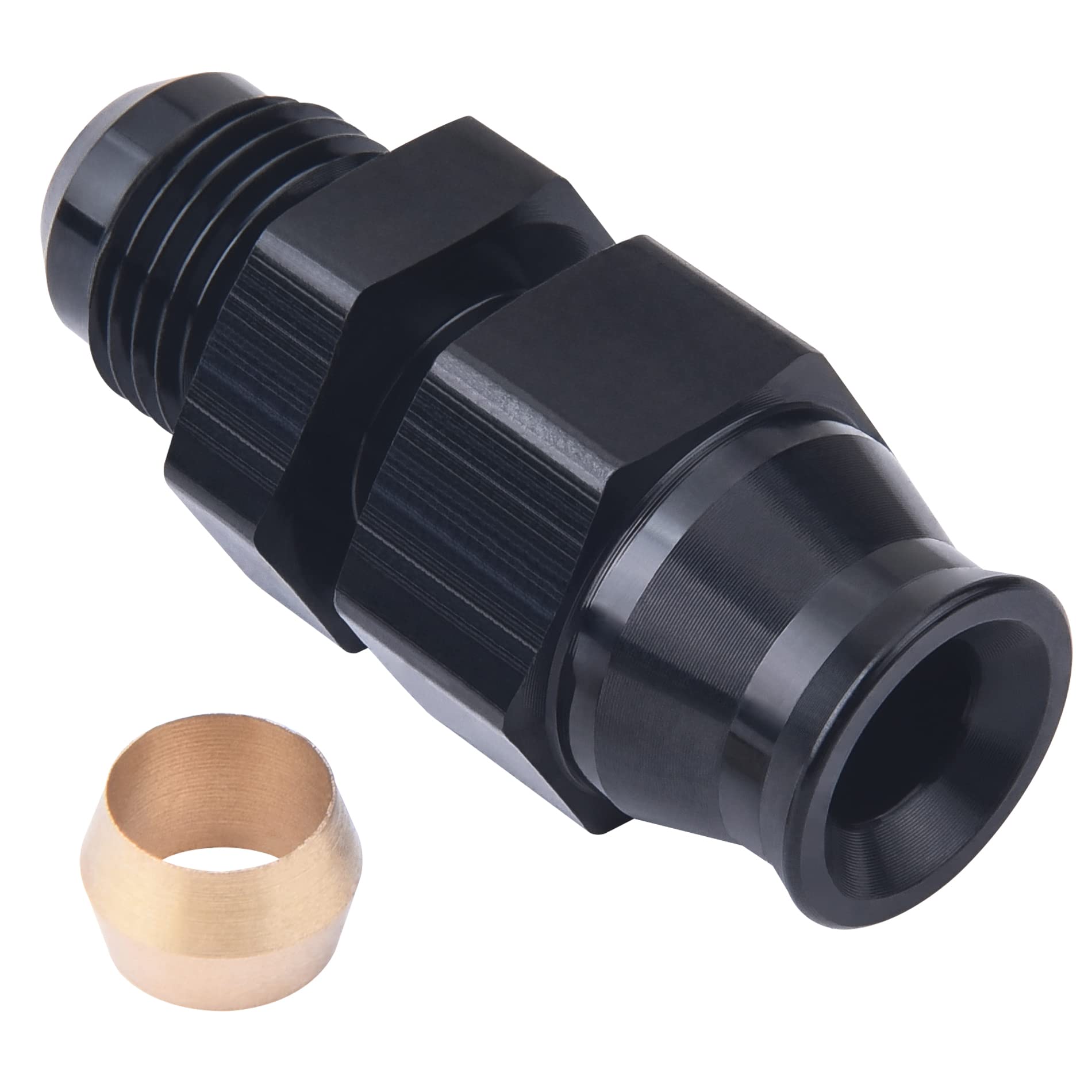 Evil Energy 10An Male To 5/8 Hardline Compression Fitting Adapter Aluminum Black