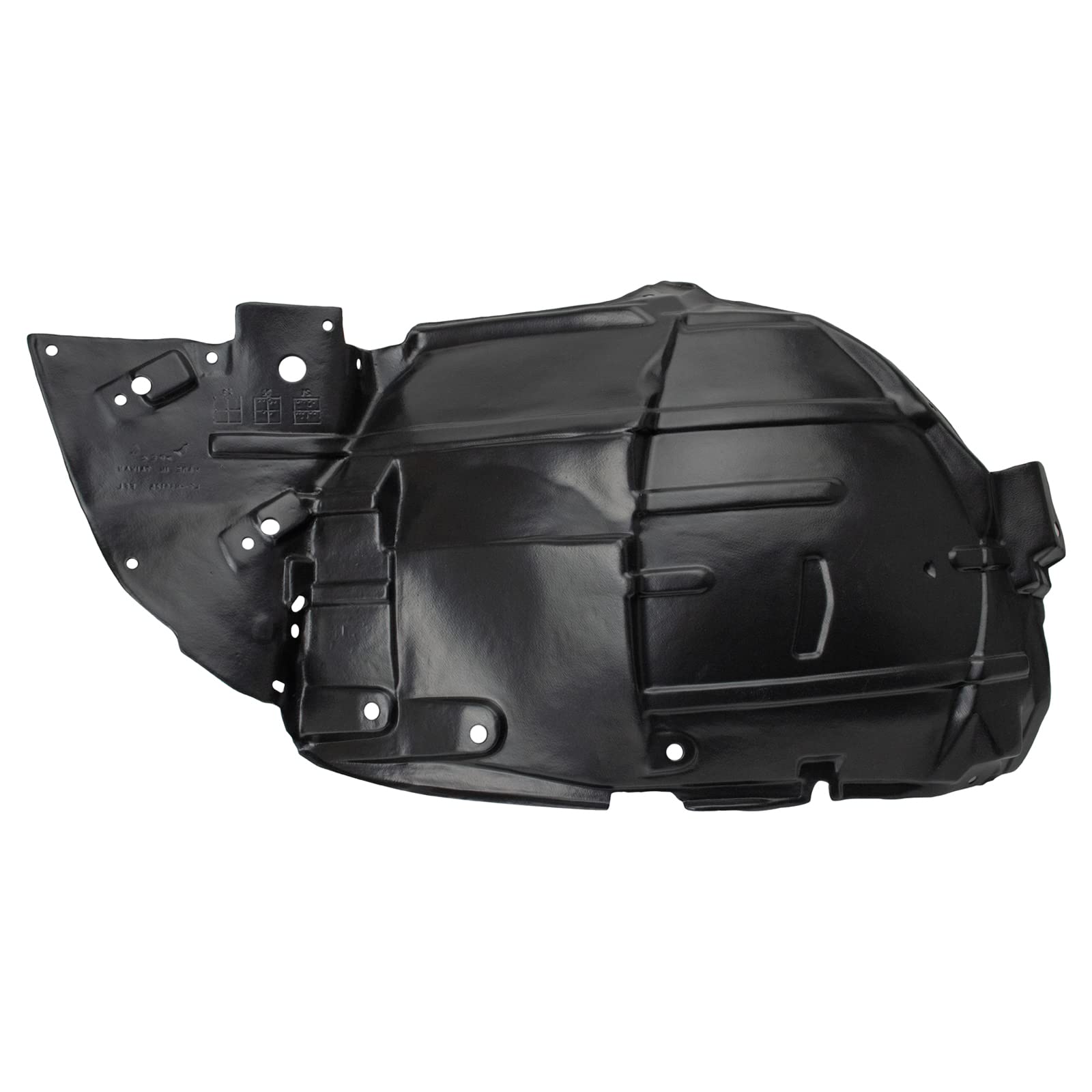 TRQ Front Inner Fender Liner Set for 2003-2007 INFINITI G35, Black, Plastic, Model BDA06605