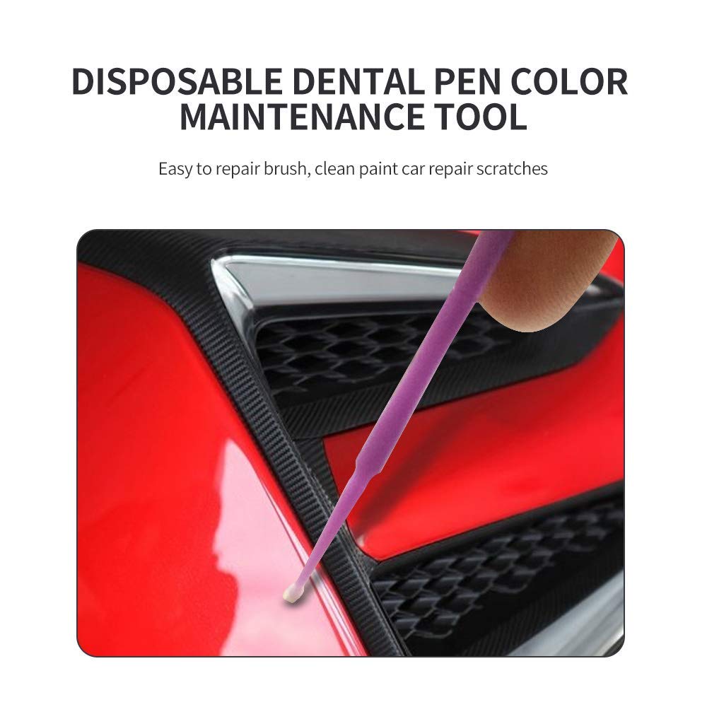 Touch Up Paint Brushes For Automotive Paint Chip Repair Disposable Micro Applicators (S:1.5Mm, Purple)-100 Pieces