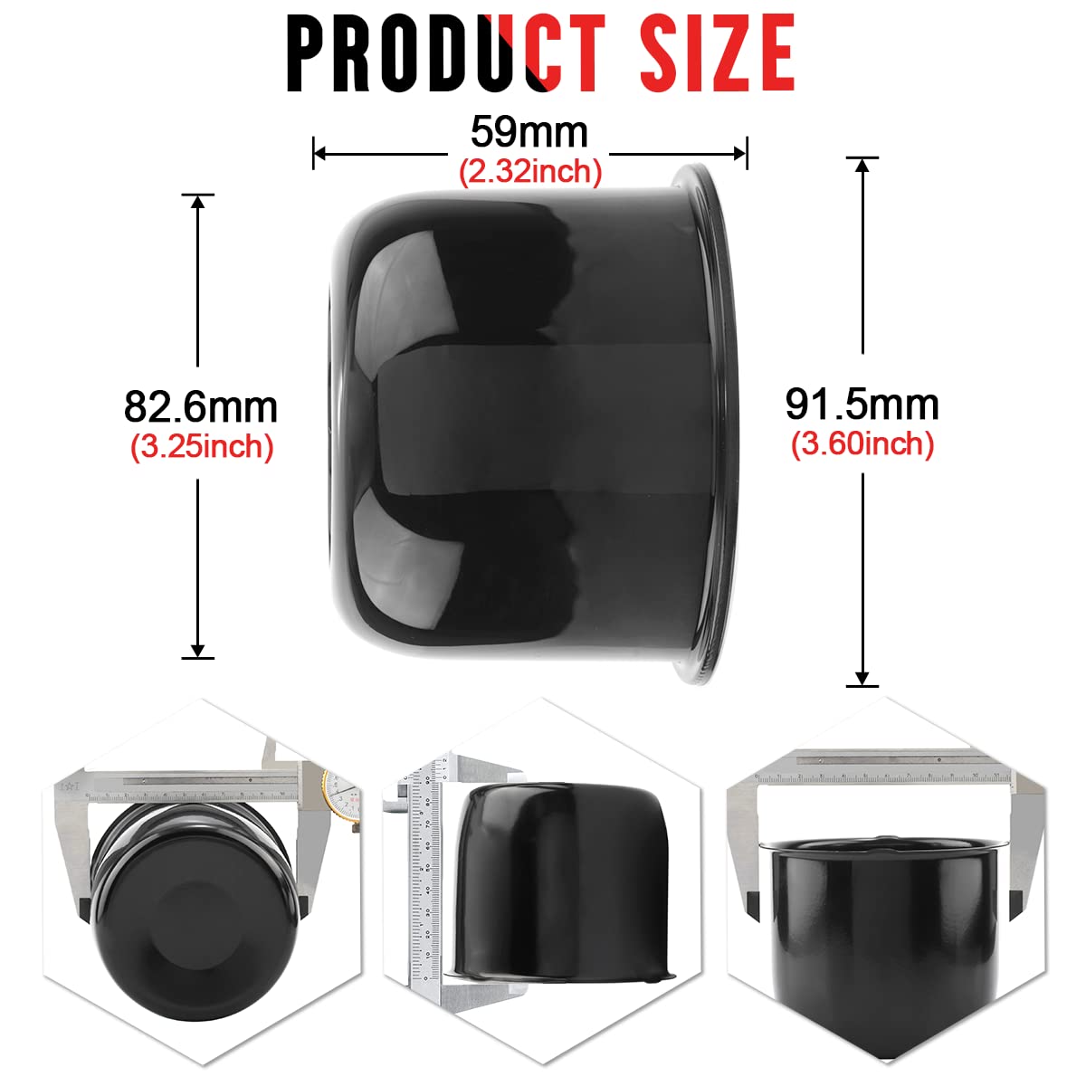 RTRHINOTUNING Push-Thru Center Caps, 3.25" Hub, ABS Plastic, Black, Compatible with Eagle ALLOYS 5x4.5 & 5x4