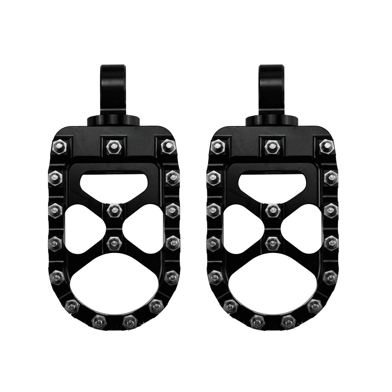HDBUBALUS CNC Wide Footpegs Offroad 360 Roating Foot Pegs Fit for Harley Dyna Fatboy Street Bob Wide Glide Sportster Bobber Chop