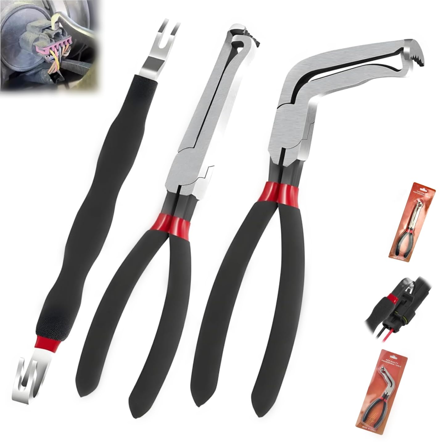 Electrical Disconnect Pliers Connector Hose Pliers Electrical hose removal fuel line disconnect tool set(3PCS)