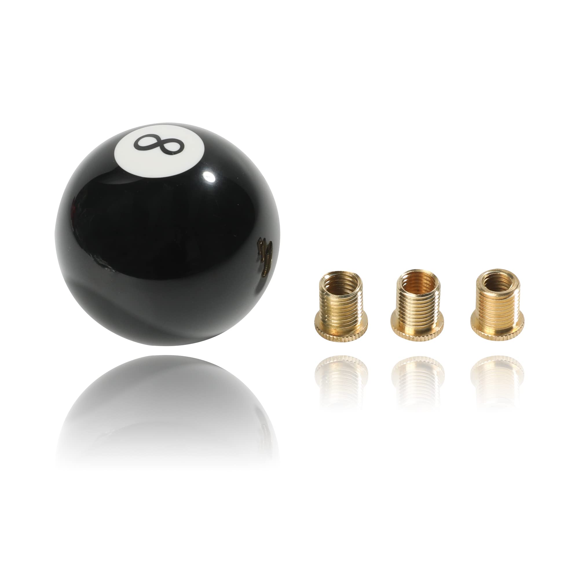 Reswish Shift Knob Manual Gear,Round Shift Knob Acrylic Gear Shift Knob,4 5 6 Speed Universal Shifter Knob with 3 Adapters,Fit f