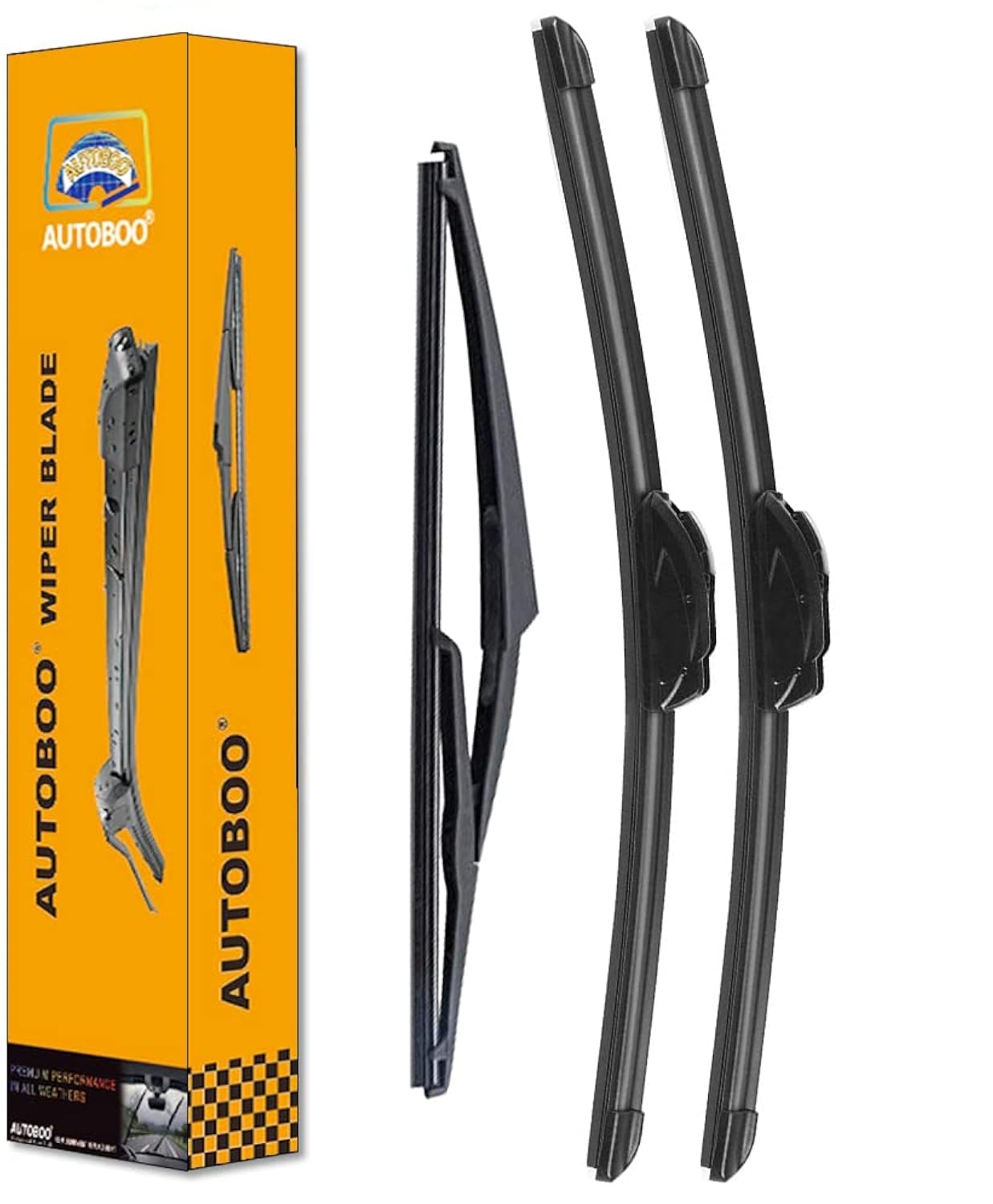 Autoboo 26''+17'' Windshield Wipers With 12'' Rear Wiper Blade Replacement For Nissan Rogue Pathfinder 2013 2014 2015 2016 2017 