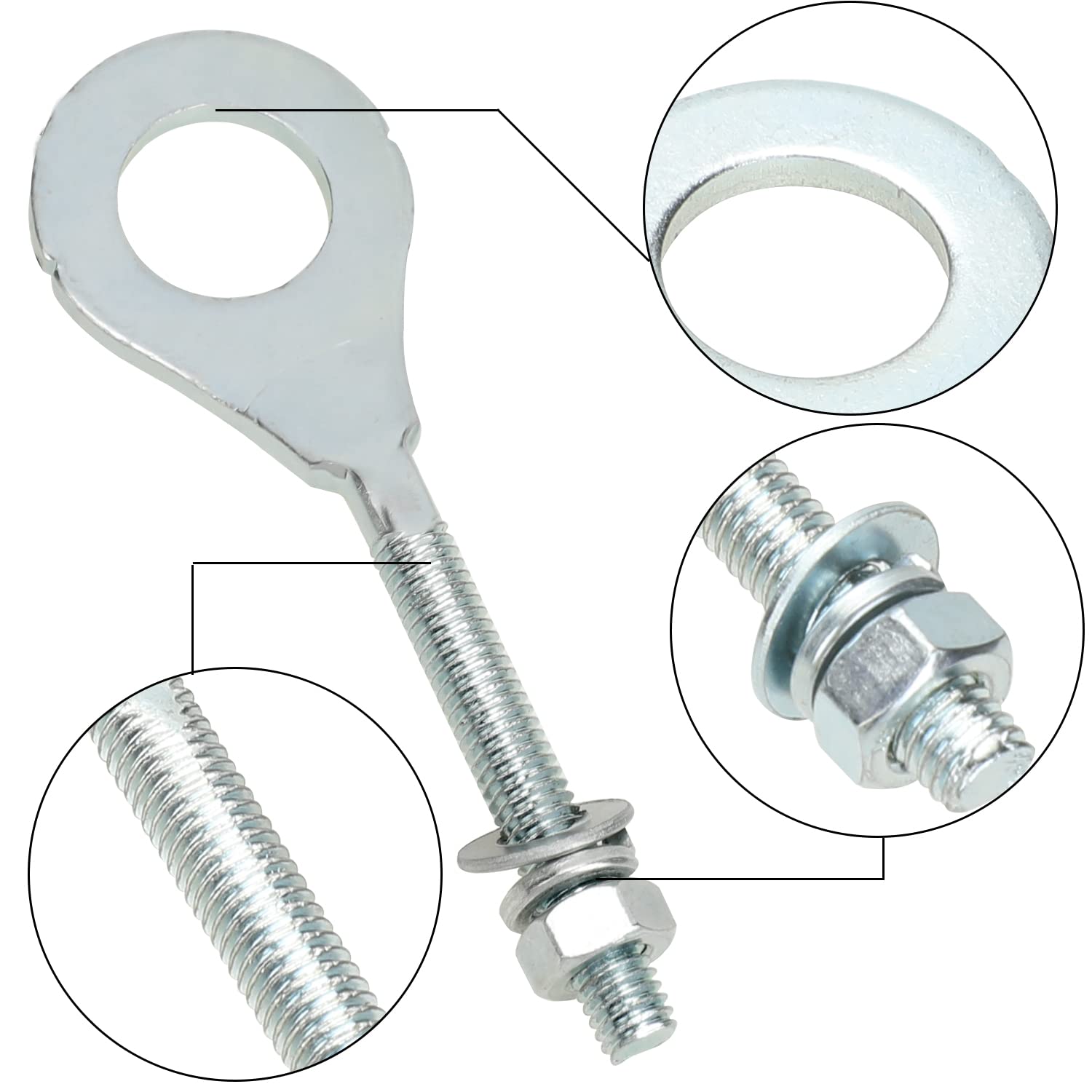 Yoxufa 15Mm Mini Bike Chain Axle Adjuster Tensioner For Predator 212Cc 196Cc 6.5Hp Coleman Ct200U Bt200X Baja Warrior Mb200 Moto