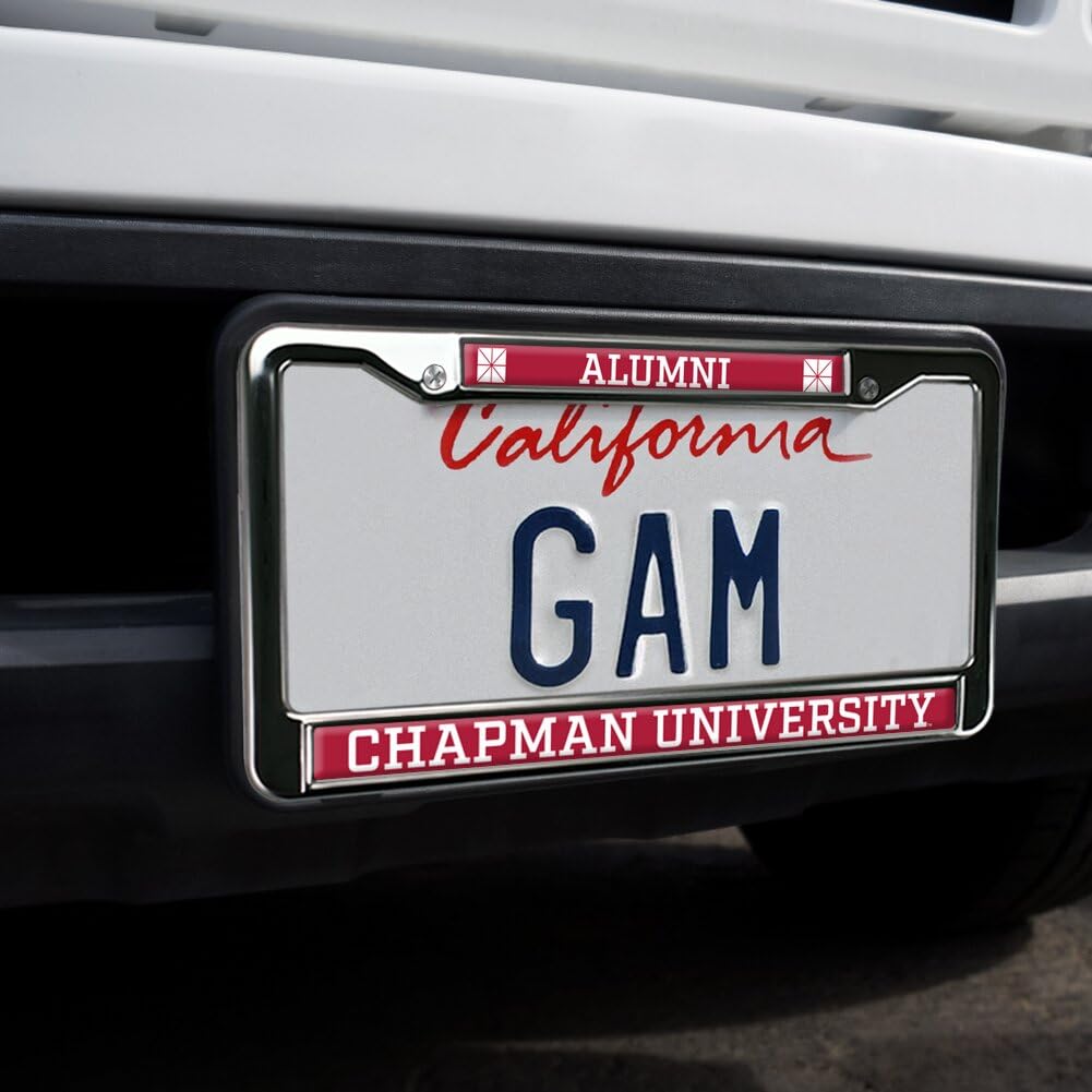 GRAPHICS & MORE Chapman University Alumni Metal License Plate Frame - Full Size, Chapman Panthers Color