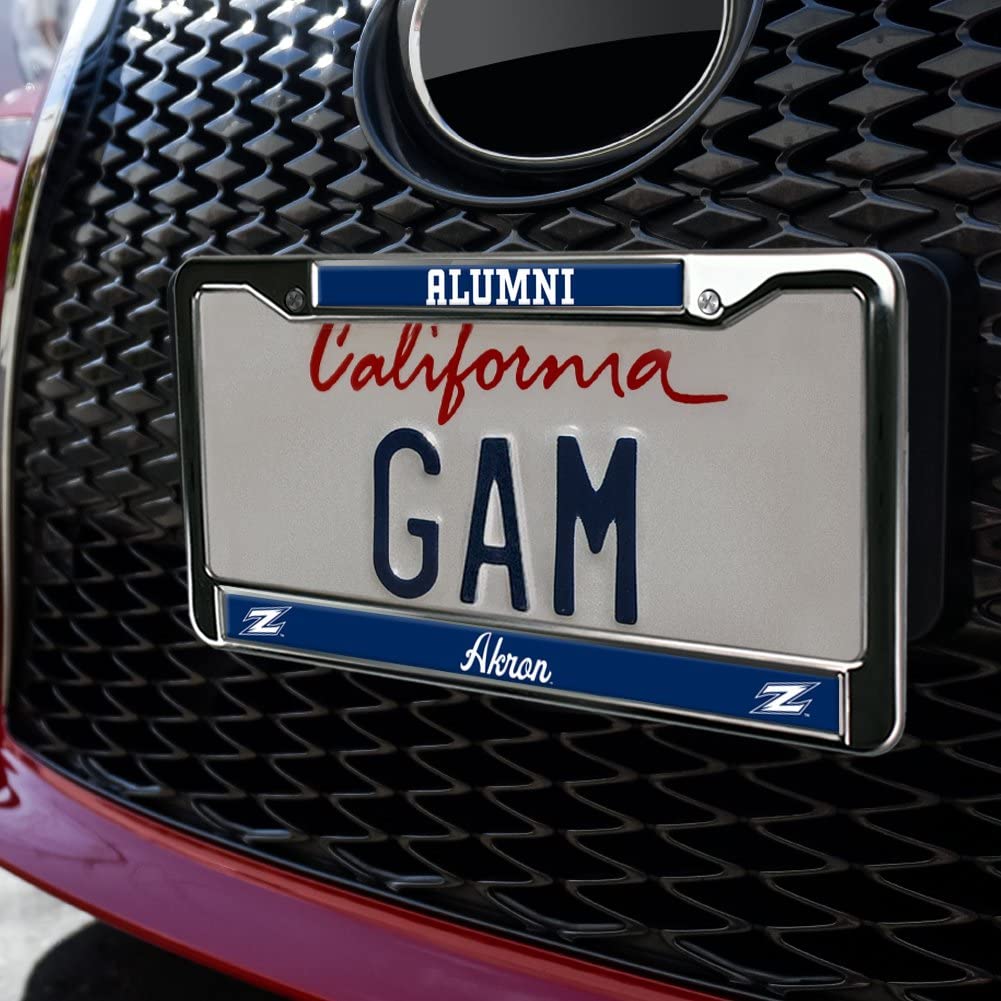 University of Akron Alumni Logo Full Size Standard License Plate Metal Frame