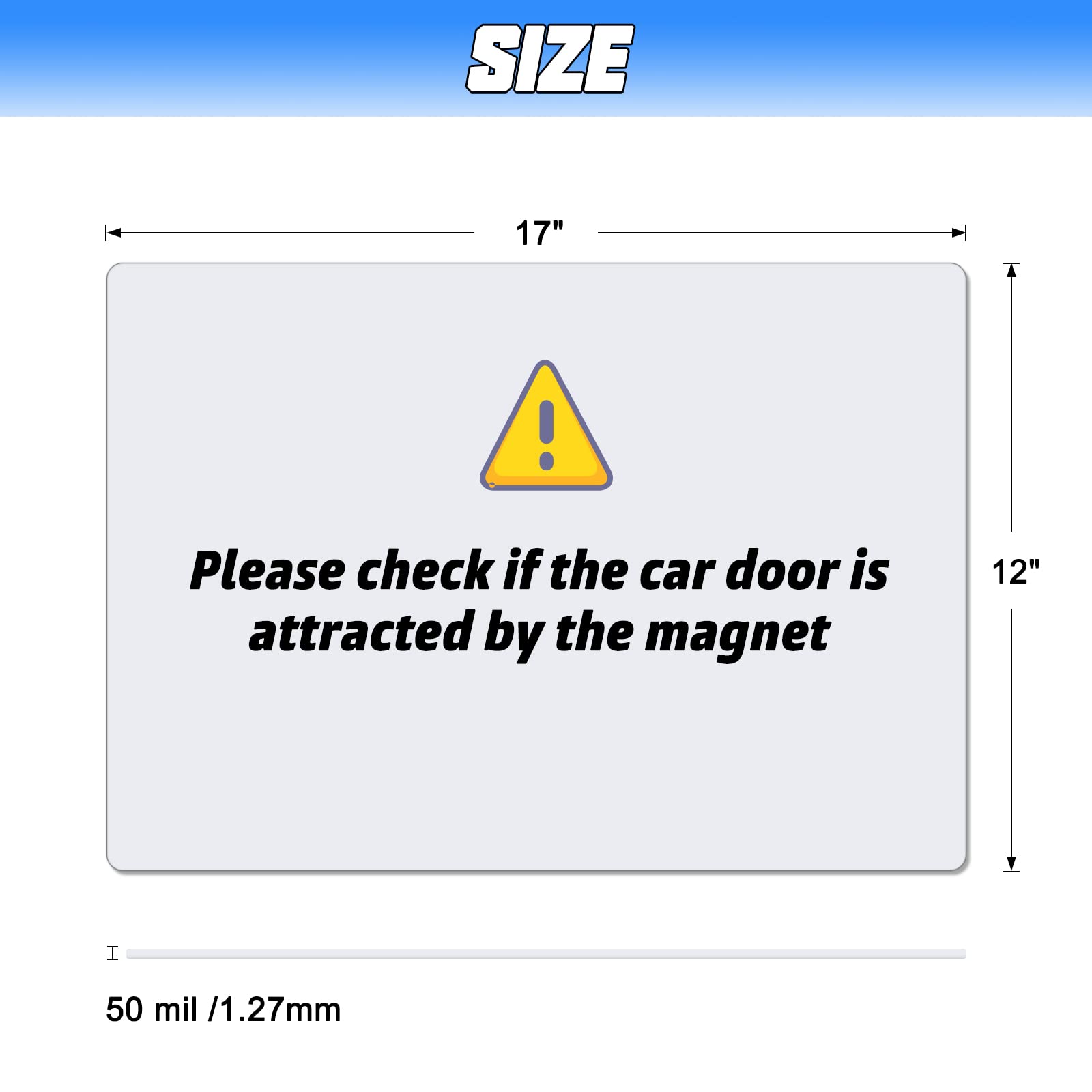 4 Pack 17    x12    Blank Magnets with 50 mils, Prevent Car Scratches & Dents, Rounded Corners Blank Car Magnet Set, Magnet for