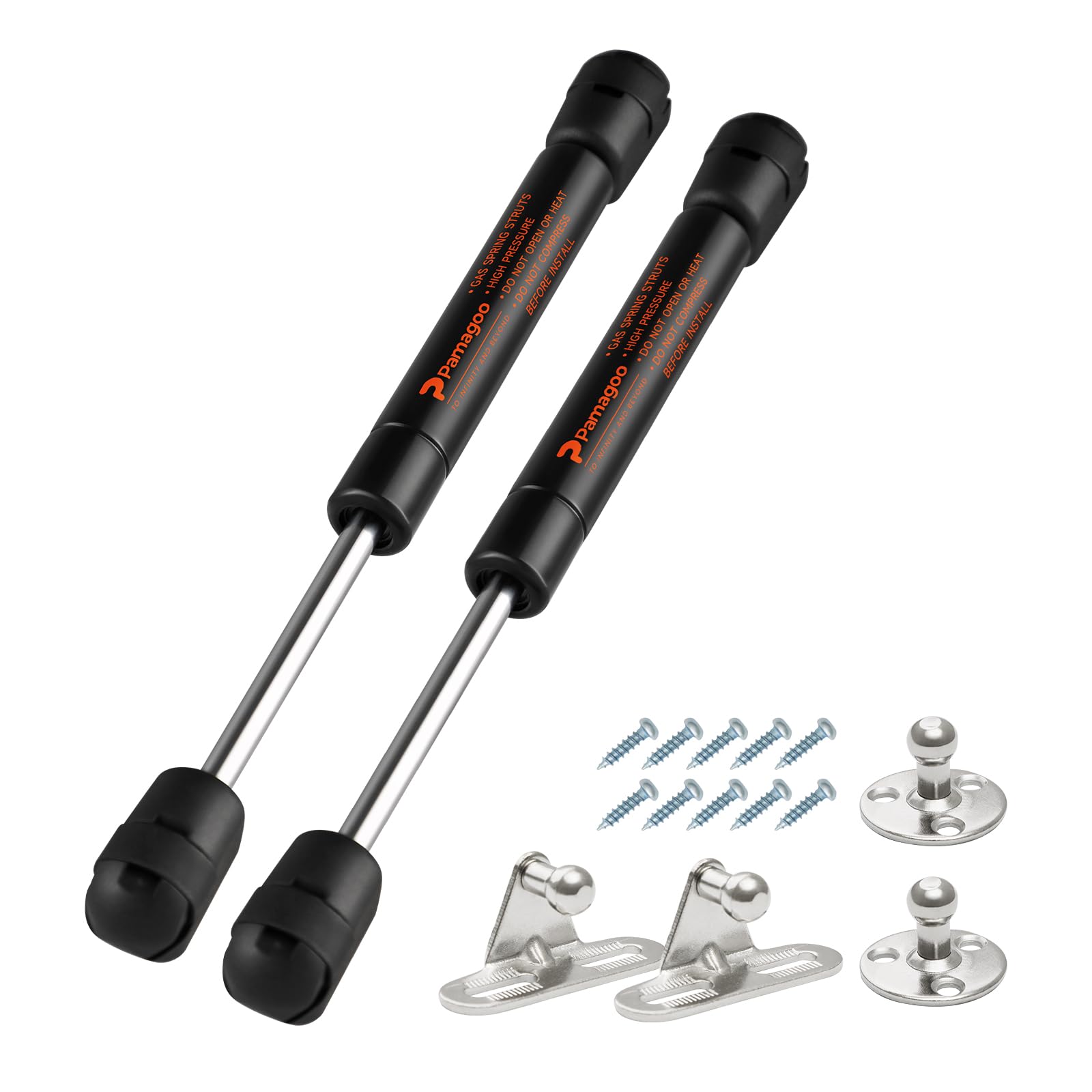 Pamagoo 10 Inch 13 Lbs Gas Struts, 10'' 58 N Toolbox Lid Gas Shocks Spring, For Rod Lockers Weatherguard Aluminum Cabinet Door, 