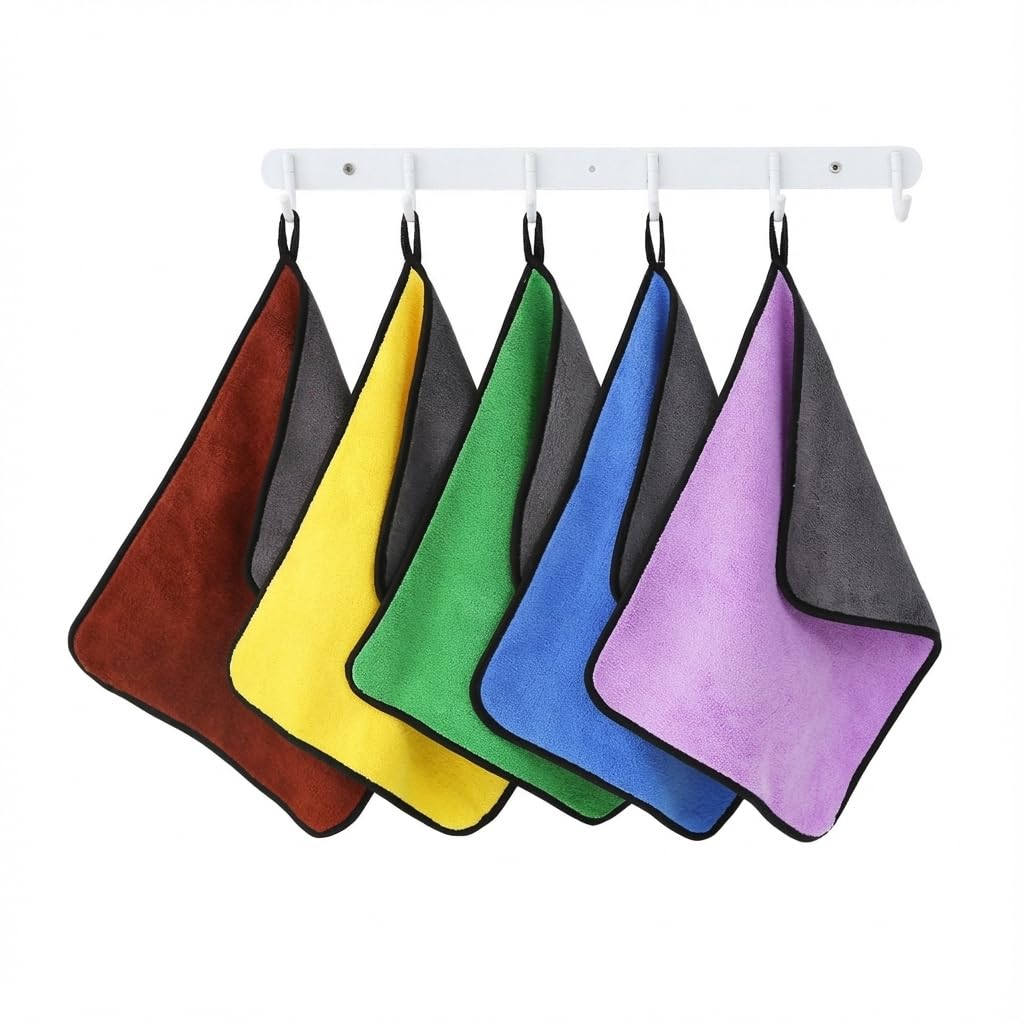 iZibra Superior Microfiber Cleaning Cloth for Car, Bike & Home | Ultra Soft, LintFree, ScratchFree | High Absorbent Microfibre