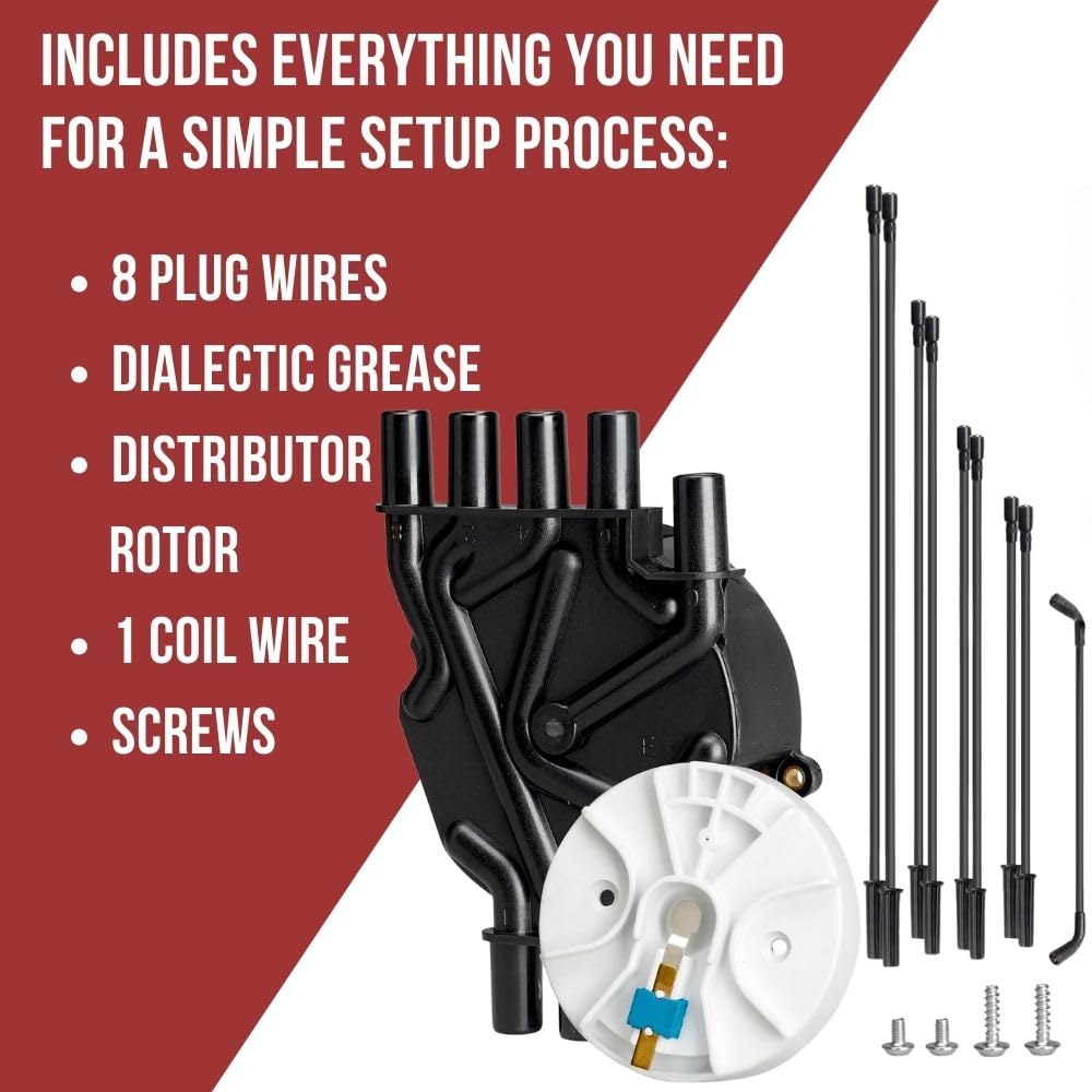 RPS Distributor Cap, Rotor & Spark Plug Wires Tune-Up Kit for Mercruiser 5.0/5.7 MPI MAG & Volvo Penta 5.0/5.7