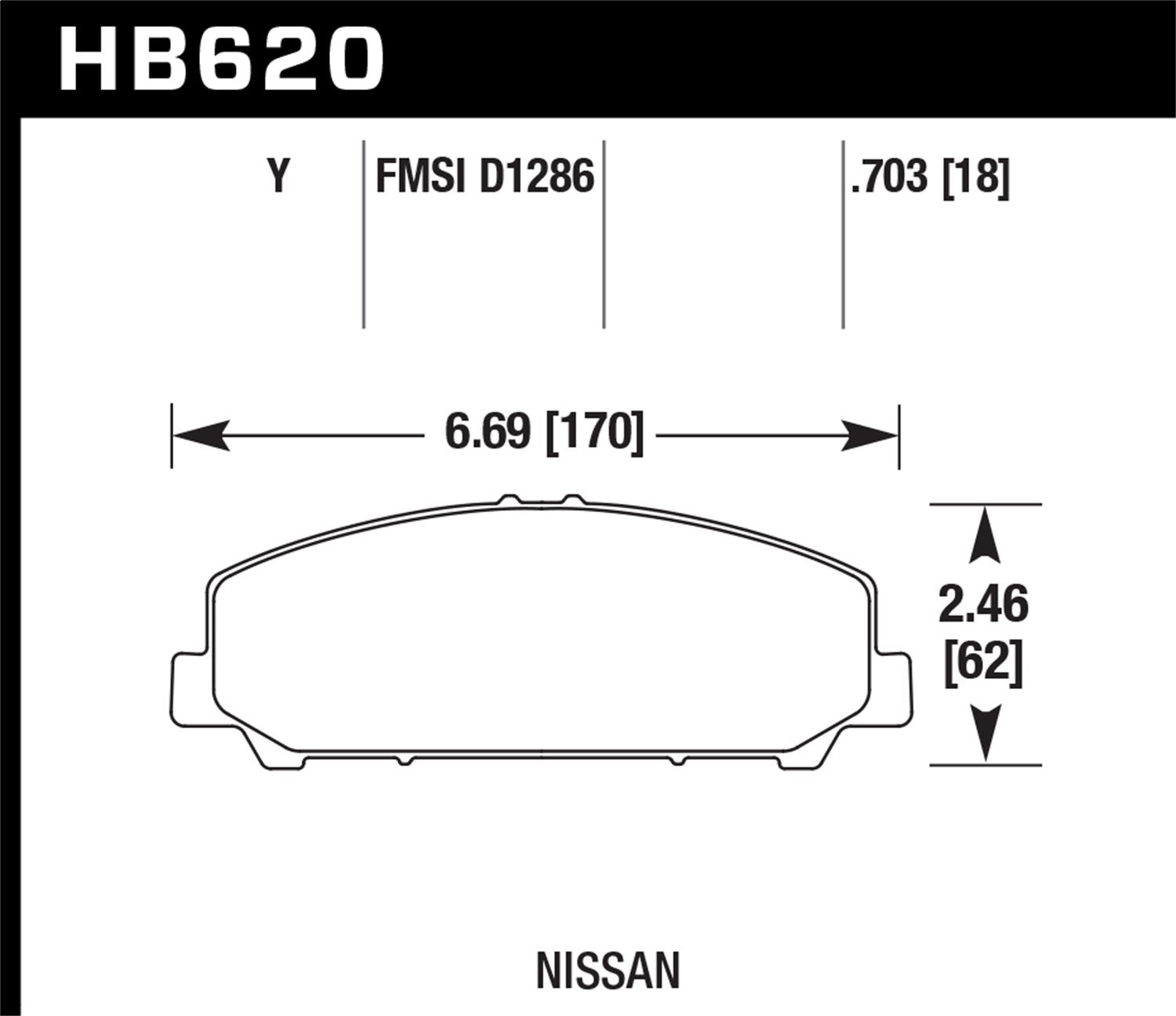 Hawk Performance HB620Y.703 LTS Brake Pad