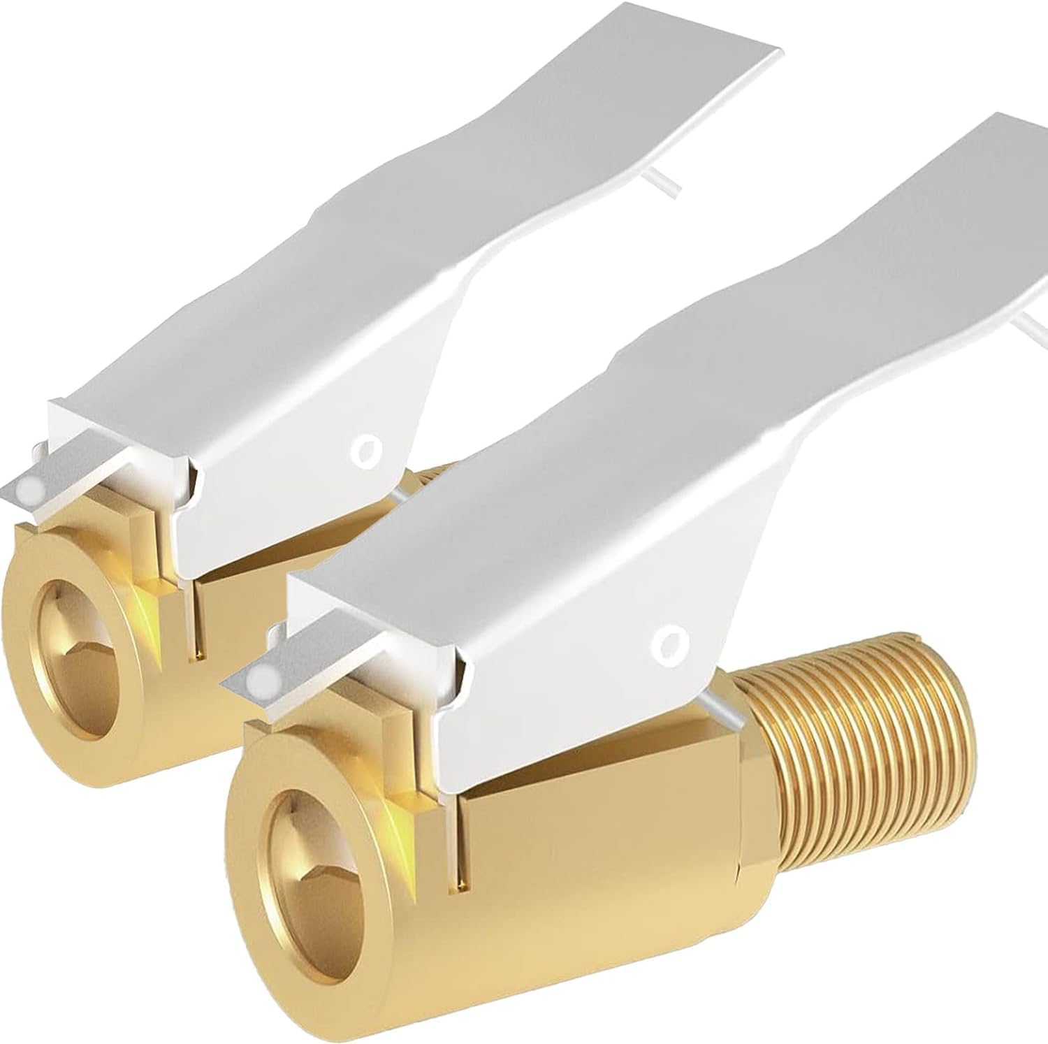 Hiyitks Air Chuck With Clip Adapter, Brass Locking Tire Inflator Nozzle Adapter Connect, No Leakage 250 Psi Tire Chucks For Vehi