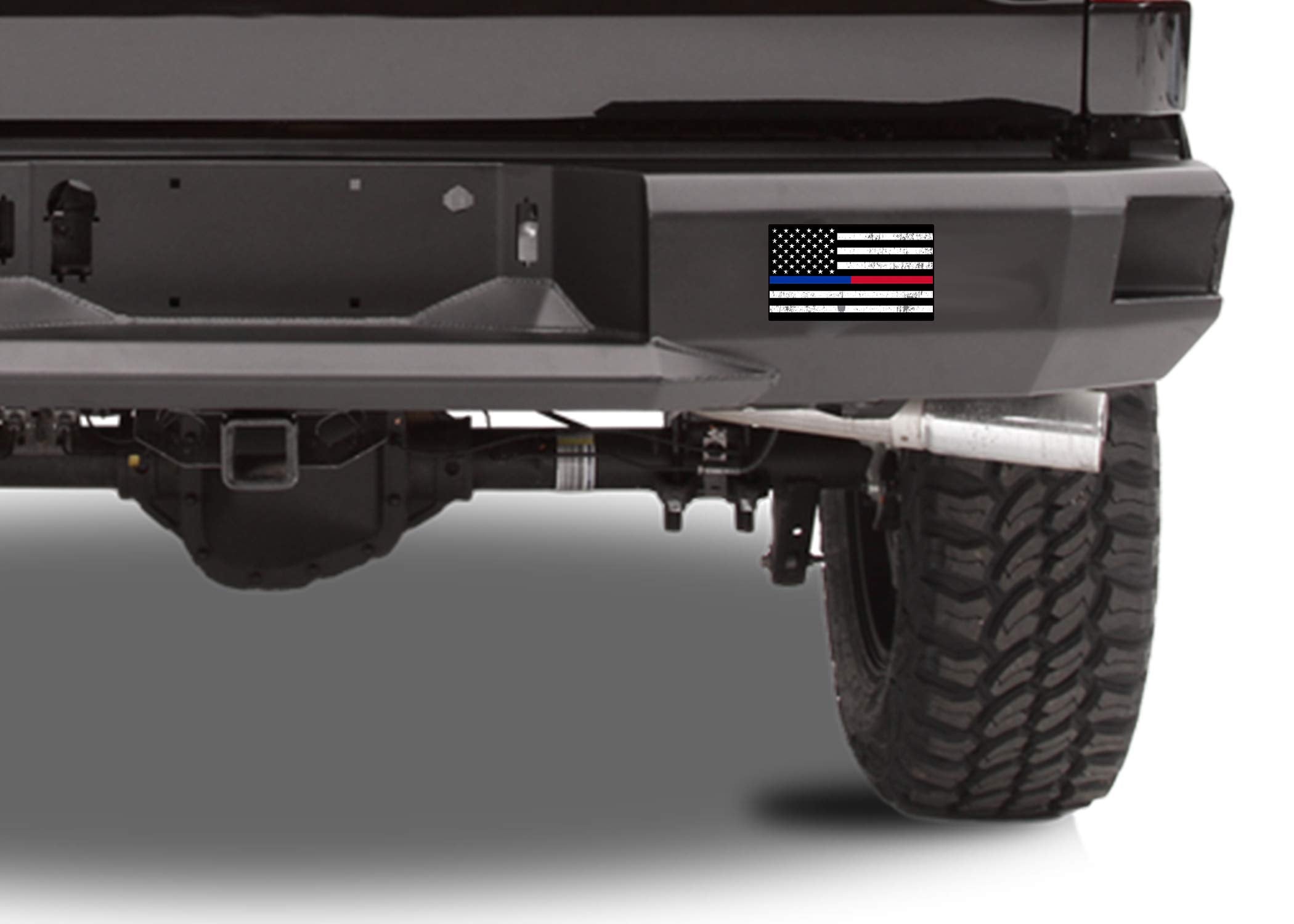Rogue River Tactical Thin Red Blue Line Lives Matter Flag Car Decal Bumper Sticker Support Law Enforcement Police Officers And F