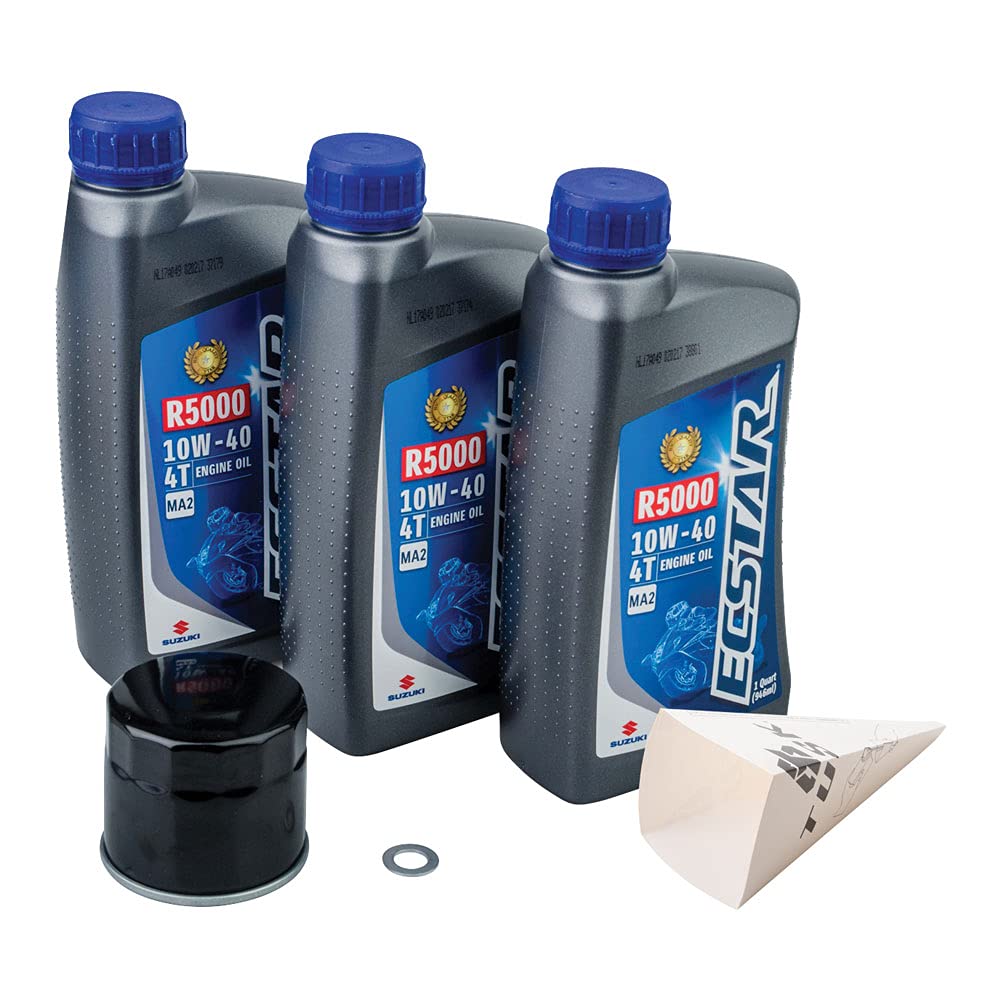 Tusk 4-Stroke Oil Change Kit Suzuki ECSTAR R5000 10W-40 For Suzuki King Quad 700 4x4 2005-2007