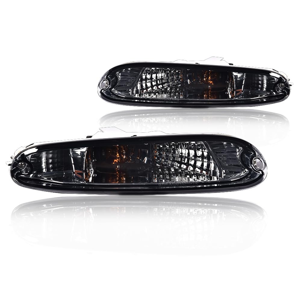 GRAND ORANGE Front Bumper Turn Signal Lights Pair with Bulbs Compatible with Mazda MX-5 Miata 1990-1997, 8BN151060, 8BN151070 Ha