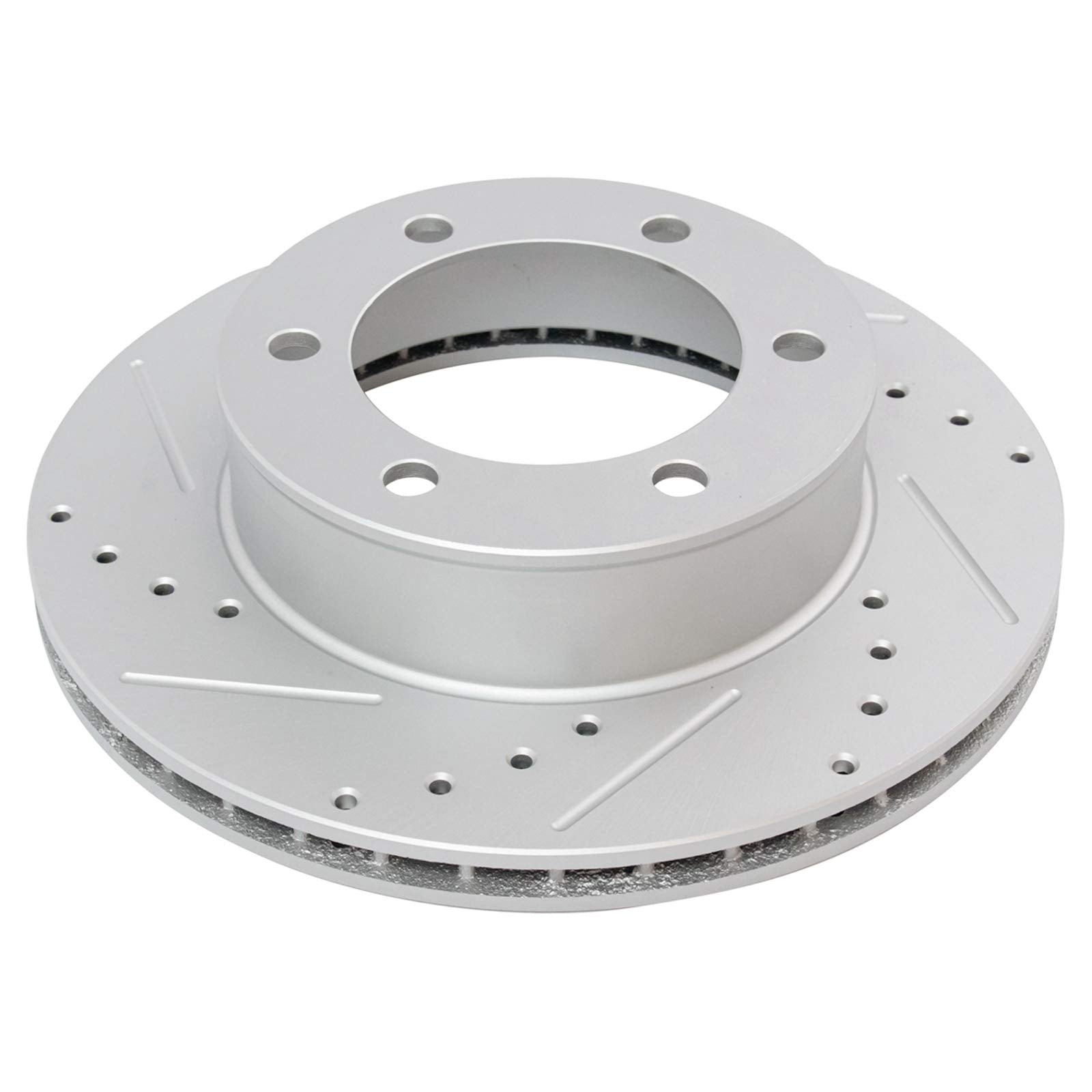 Trq Front Performance Brake Rotors Set Premium G-Coated Cross Drilled & Slotted Compatible With 1996-2002 Toyota 4Runner 1995-20