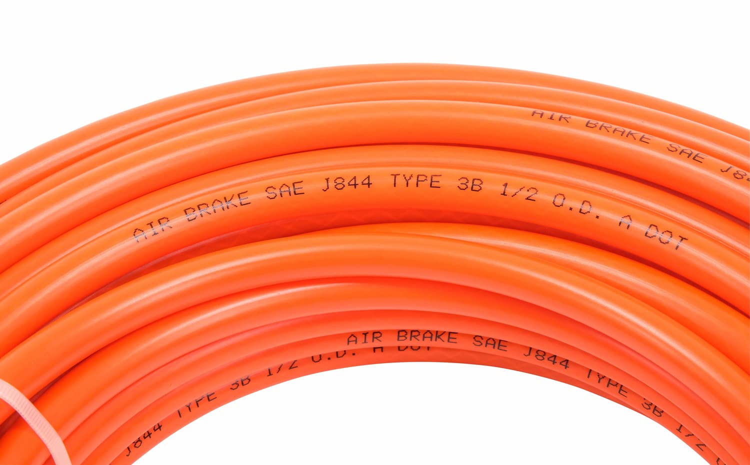 Mytee Products (2 Pack) 3/8'' OD x 100' Orange SAE J844 Nylon Air Brake Tubing DOT Approved | Pneumatic Nylon Air Line Hose for