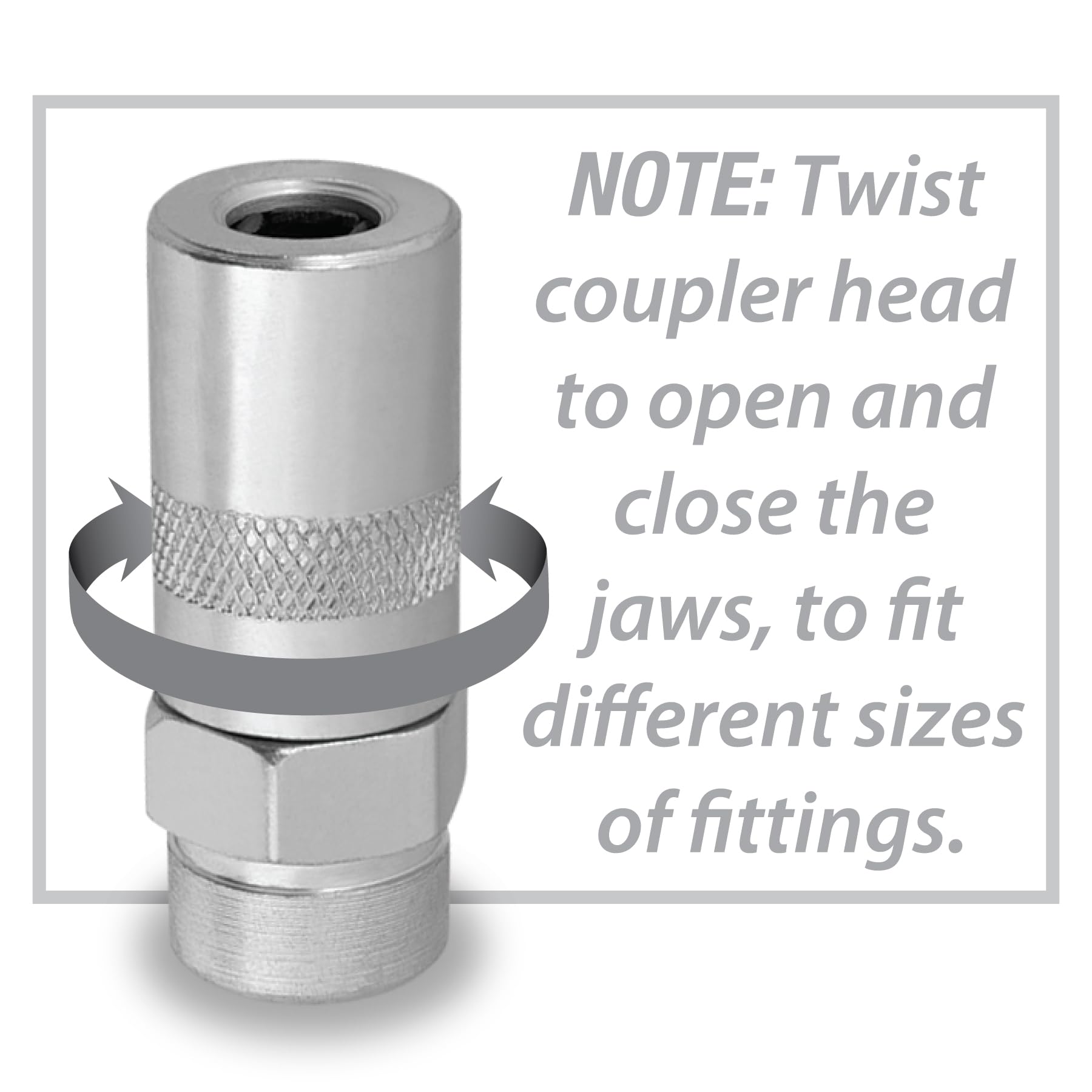 Performance Tool W54227 - Grease Coupler For Hard-To-Reach Zerks, Fits Most Hand Operated Grease Guns