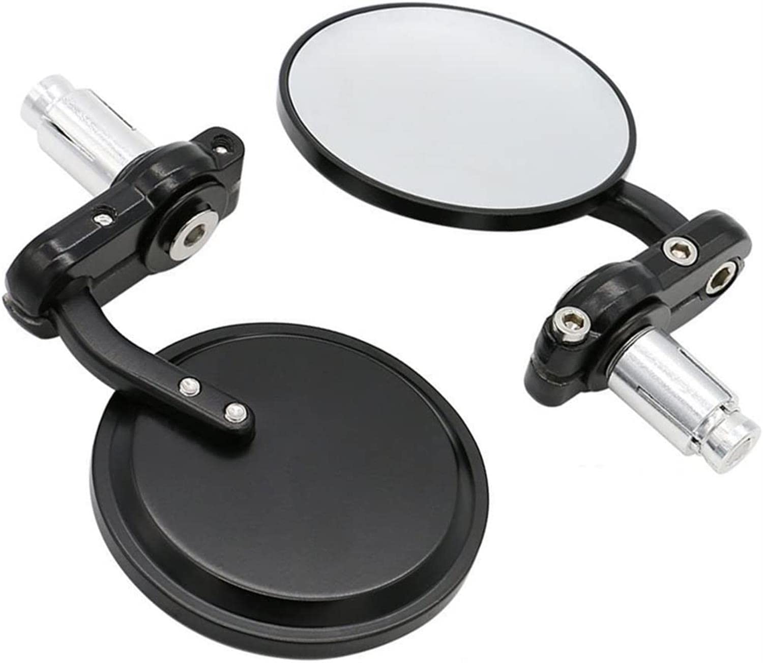 Universal Black 3'' Round 7/8'' Handle Bar End Rearview Convex Mirrors Inceased Vision Side for For Harley Davidson Honda Indian