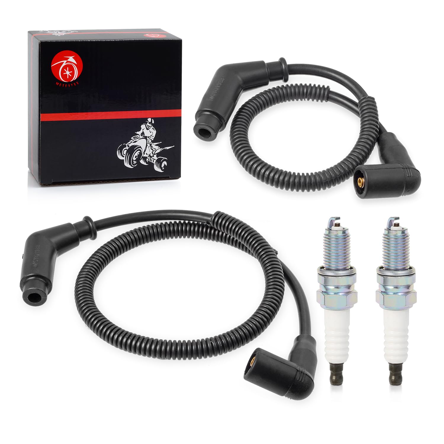 Spark Plug & Wire Cap 15in/24.4in For Can Am Commande Renegade Outlander MAX 500 570 650 800 800R 1000 1000R Bombardier TRAXTER