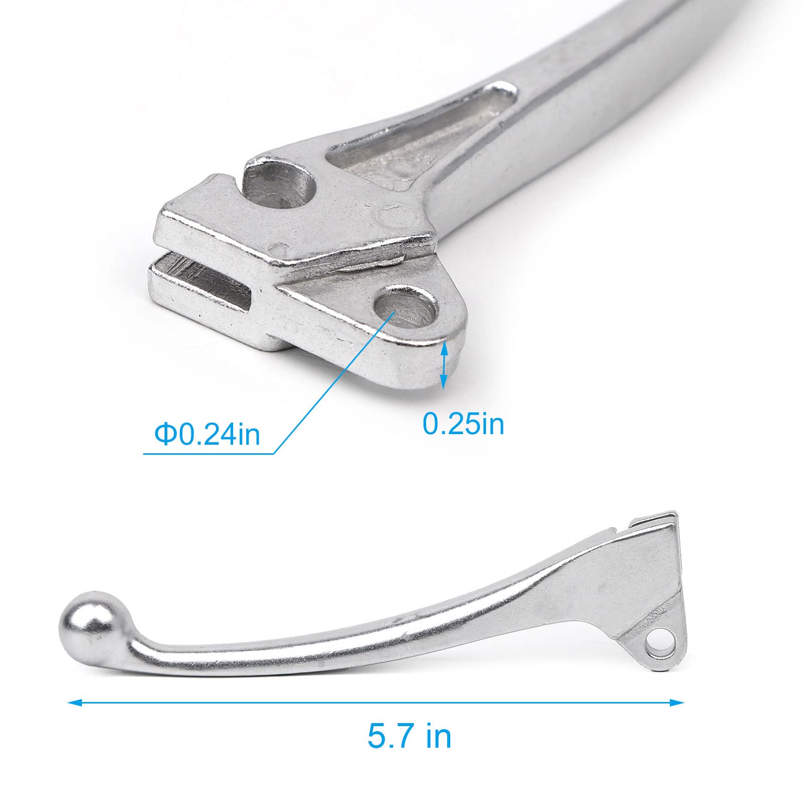 Minho Dirt Bike Silver Left Drum Brake Lever Fit for GY6 50cc 125cc 150cc 139QMB 157QMI Roketa Jonway Taotao Chinese Scooter Mop