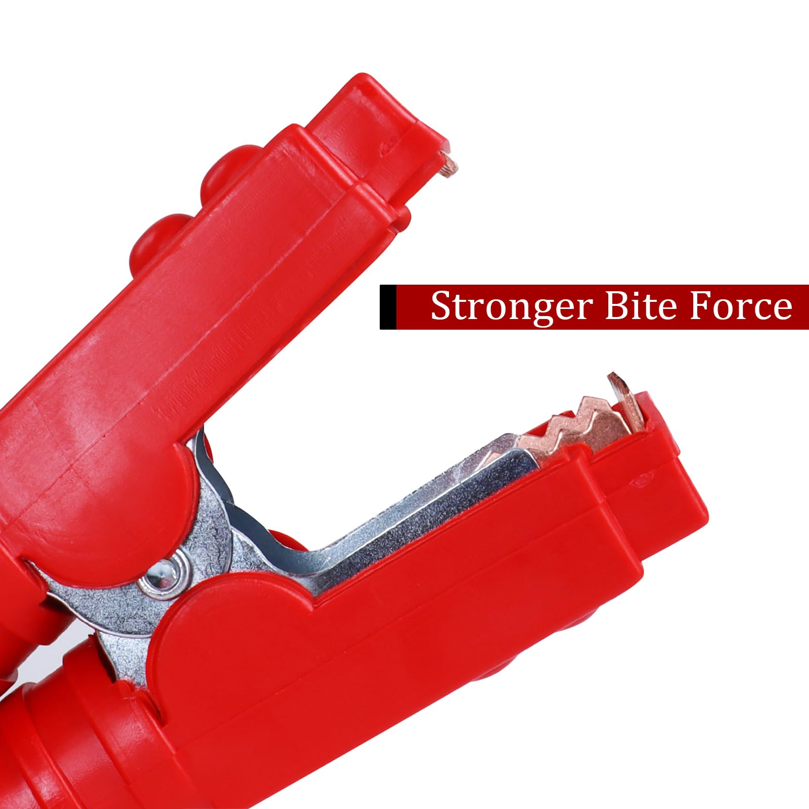 4Bang Pure Copper 1500A Jumper Cable Clamps, Heavy Duty, Insulated Handles, Durable for Truck & Car Batteries, 2PCS (Black & Red)