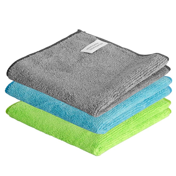 KyltoSynth Microfiber Cleaning Cloth, 3 Pcs 11.4 inch x 11.4 inch, Cleaning Rags,Microfiber Cloth, Multi-Functional Cleaning Tow