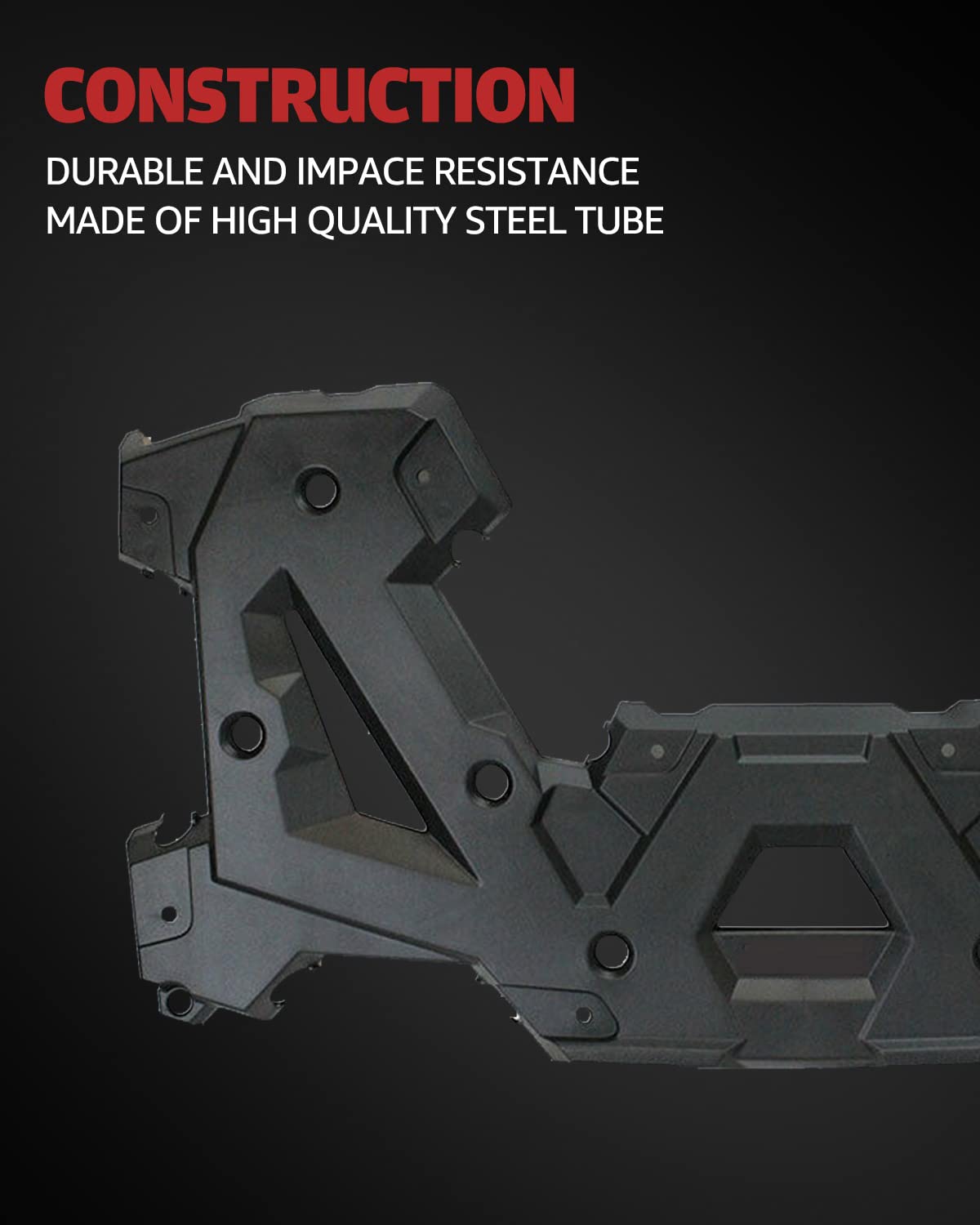 A & UTV PRO Rear Utility Rack for Polaris Sportsman 2014-2021, Black, 116x8x57.5cm, Plastic, OEM Replacement #2635059-070