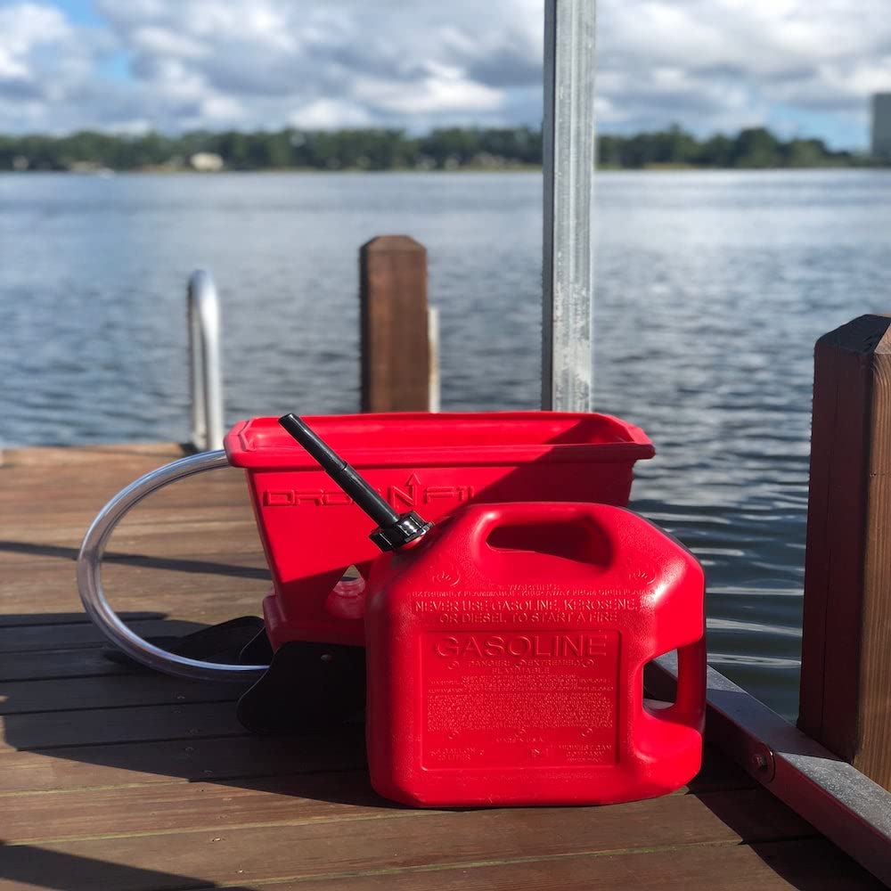 Drop N Fill - The Self-Supporting Fuel Transfer System, Makes Filling Your Boat, Atv Or Vehicle Easier Than Ever Before, Fits Almost Any 5 Gallon Gas Can