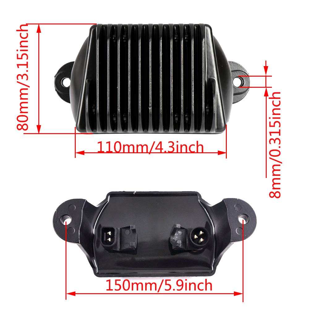 LIYYOO Voltage Regulator Rectifier 74505-09 for 2009-2015 Touring Models, Aluminum Construction, Compatible with Electra, Road, Street Glide