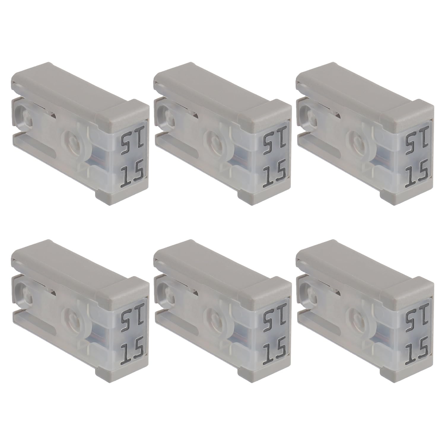 EPLZON 15A 32V Mini Slotted Automotive MCASE Shaped Cartridge Fuse Kit(Pack of 6pcs,15A)
