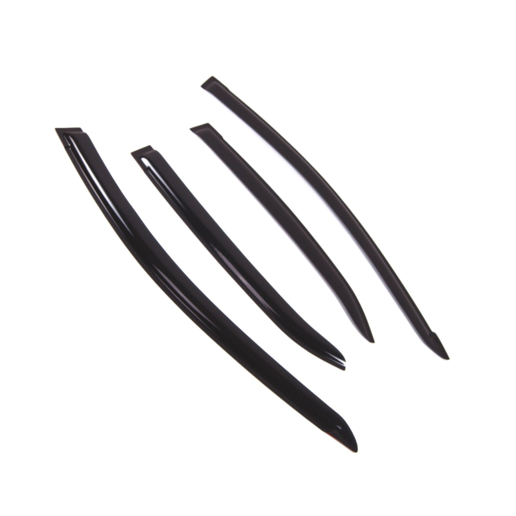 Tuningpros WD2-848 Dark Smoke 4 Pcs Set Window Visor (Outside Mount) Deflector Rain Guard Compatible with 2014-2016 Toyota Corol