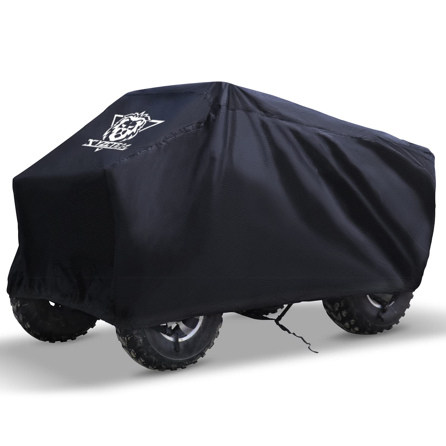 Xyzctem Waterproof Atv Cover, Heavy Duty Black Protects 4 Wheeler From Snow Rain Or Sun (Black, 82 Inch)