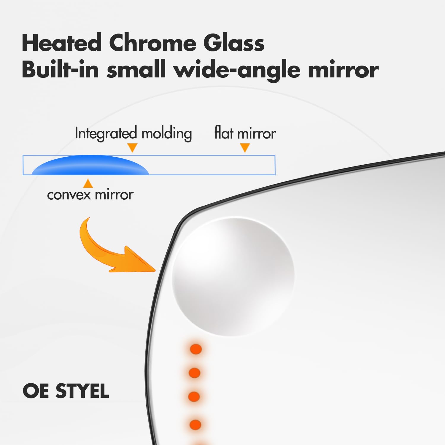 SNEMEEY Driver Side Mirror Replacement for 2014-2017 Chevy Silverado & GMC Sierra, ABS with Turn Signal, Model YUANJING-LH, LH Color