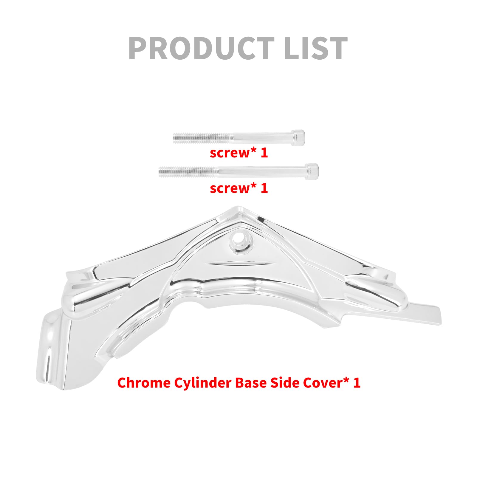 Hdbubalus Motorcycle Cylinder Base Side Covers Fit For Harley Touring Road King Road Street Electra Glide 2007-2016 Dyna Fat Bob Low Rider Super Glide 2006-2017 Chrome