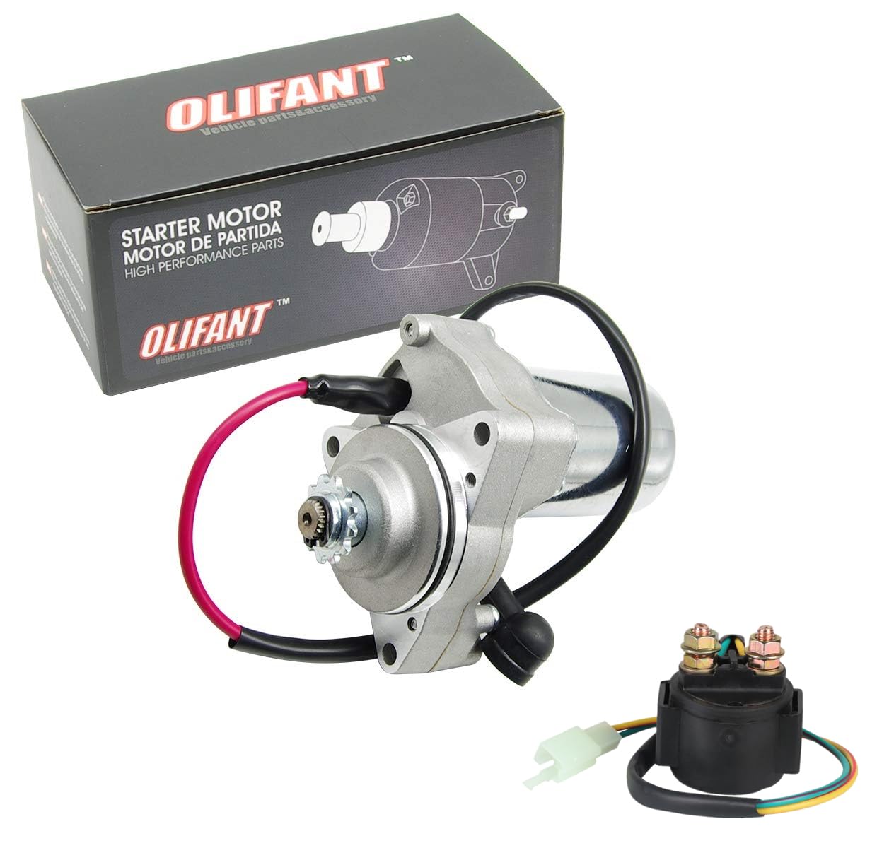 Starter Motor For 90Cc 110Cc 125Cc Chinese Atv 3 Bolt Starter With Wire For Taotao Jetmoto Roketa Sunl Coolster