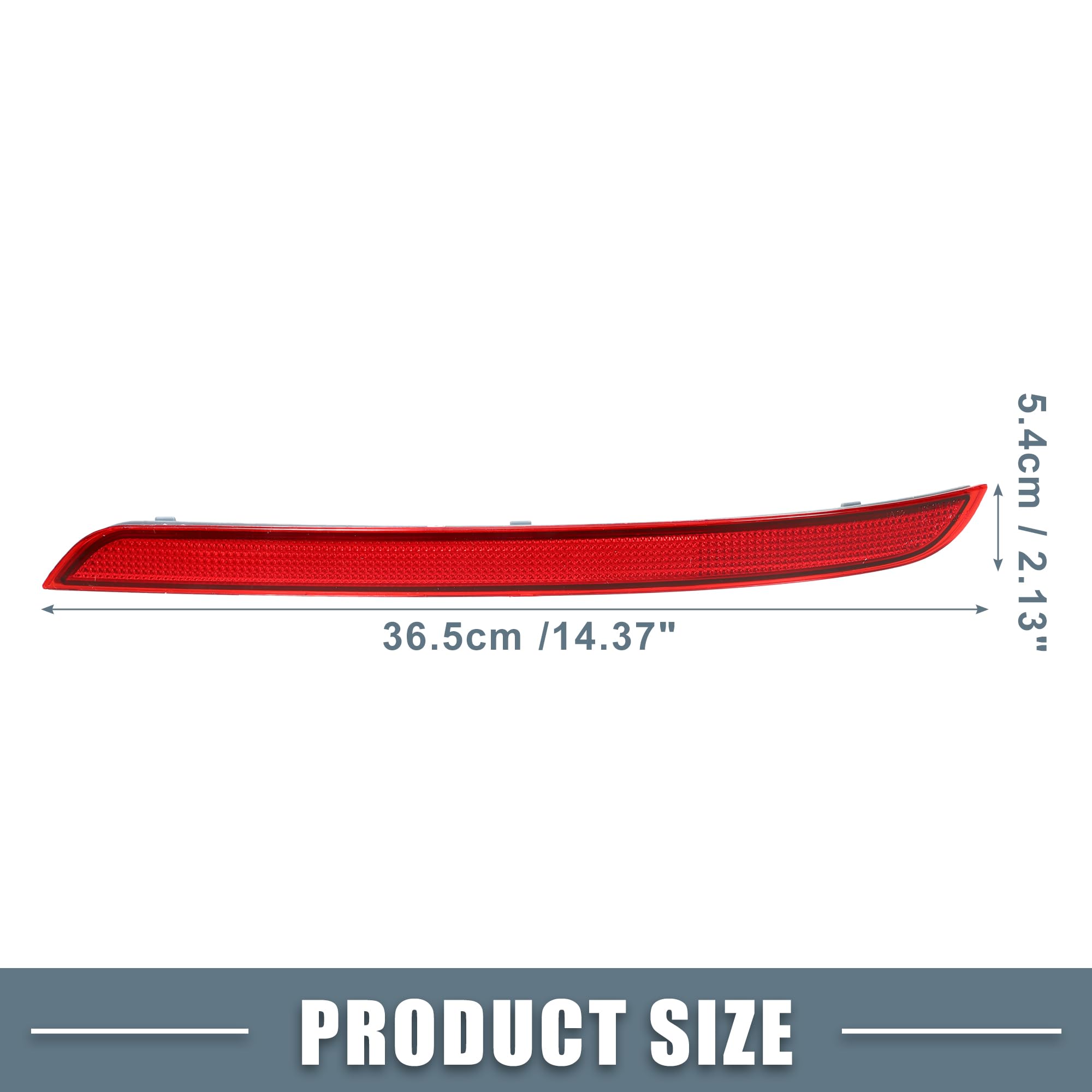 A Absopro Car Rear Right Bumper Reflector No.A1668200174 For Mercedes-Benz Ml350 2012-2015 Plastic Red