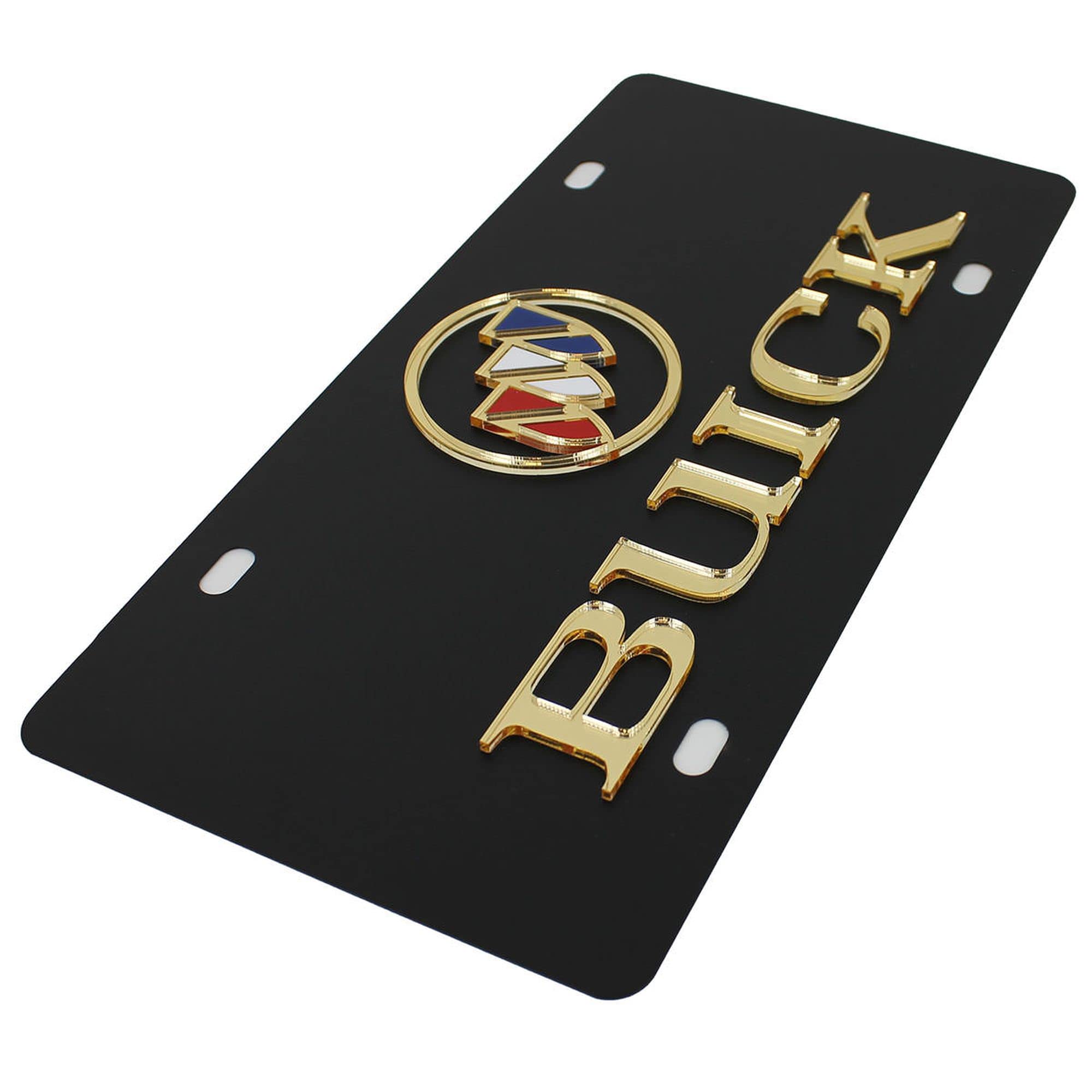 Buick License Plate On Black Steel