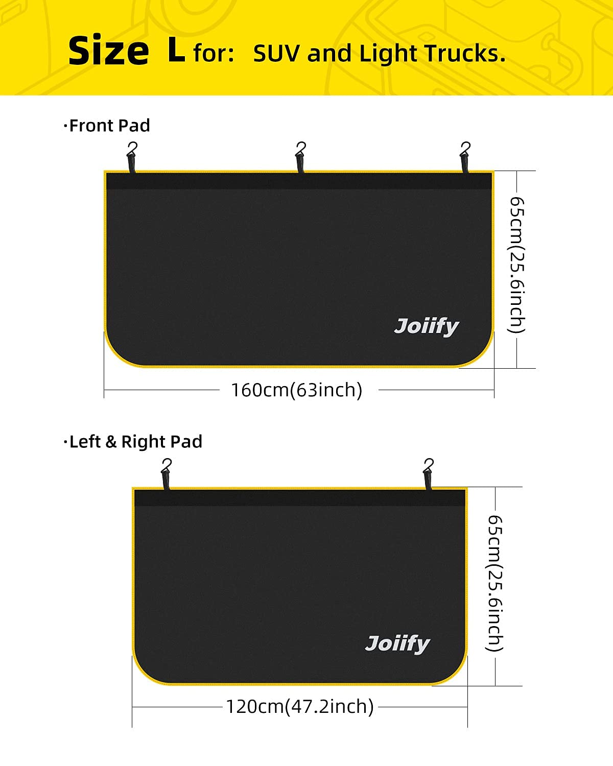 Joiify 3 Pcs Fender Covers For Mechanics, 25 Strong Magnets, Microfiber Leather Car Fender Protector Mats - Size L