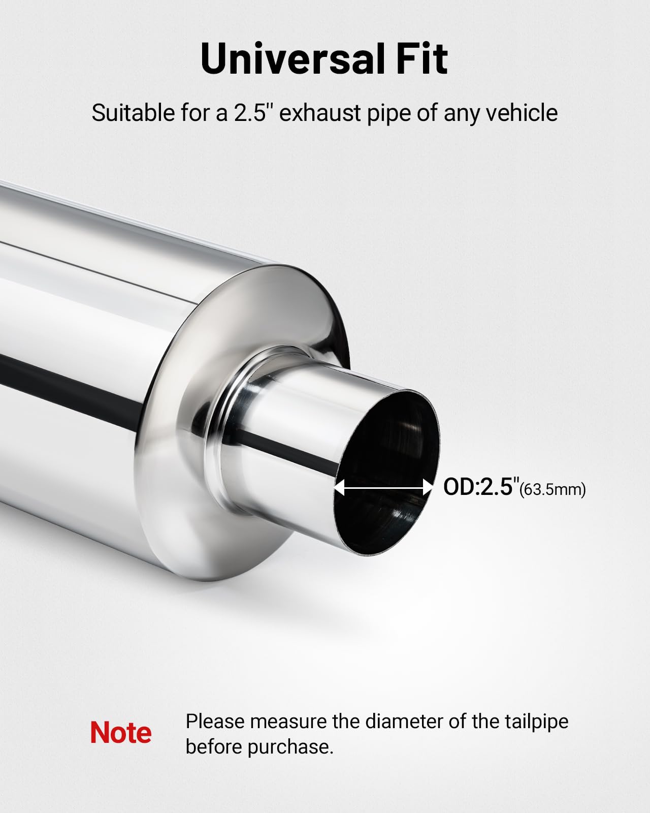 EVIL ENERGY Exhaust Muffler - Stainless Steel Tip, 18.5" Length, 2.5" Inlet, 4" Outlet, Burnt Color, Model ES00135-HW
