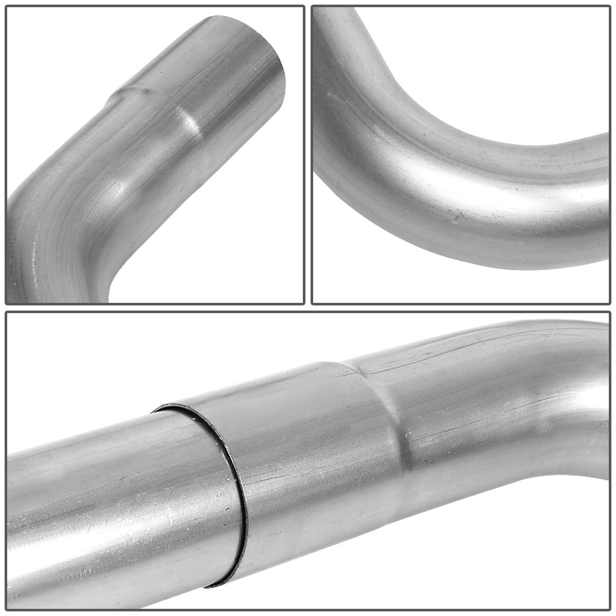 Dna Motoring Ztl-225Raw 16Pcs 2.25 Inches Od Diy Custom Mandrel Exhaust Pipe Kit Straight & Bend
