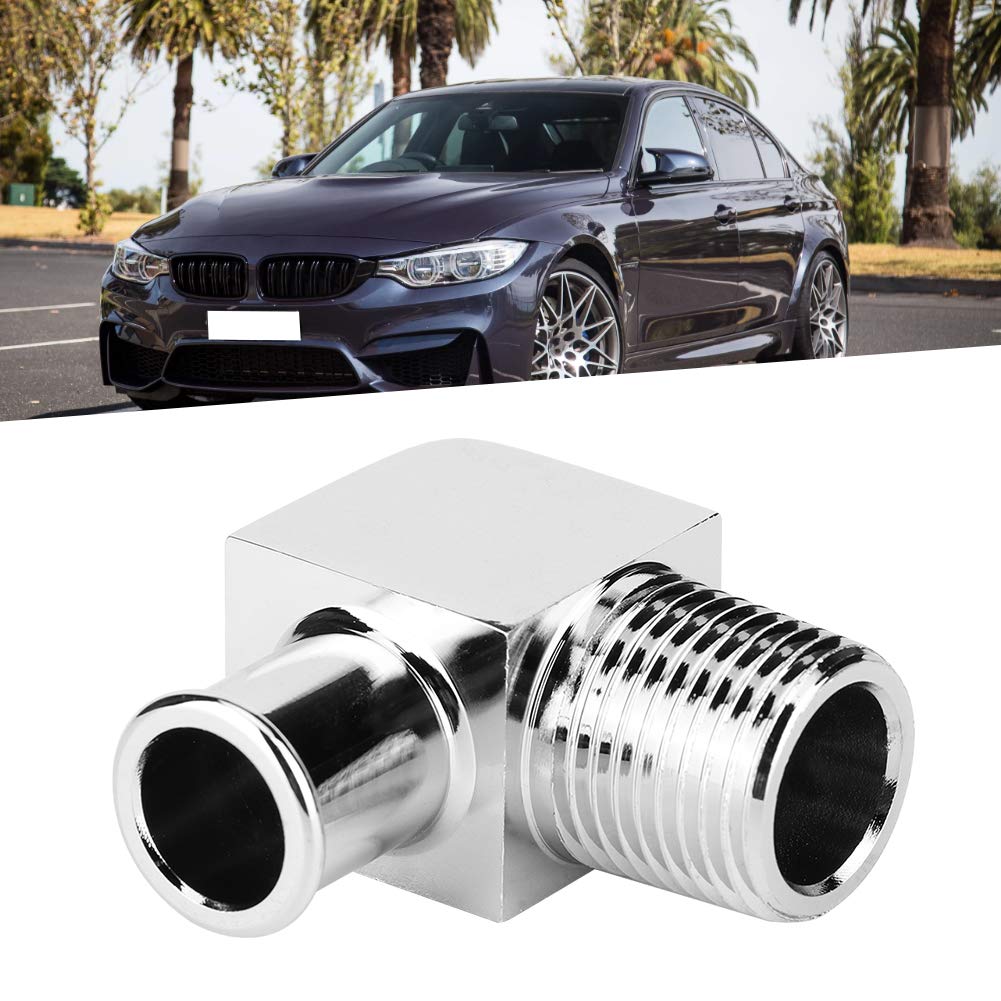 Watris Veiyi Heater Hose Fitting, Aluminum Alloy Heater Hose Connector 90 Degree Adapeter 1/2In Npt To 5/8In Hose Barb